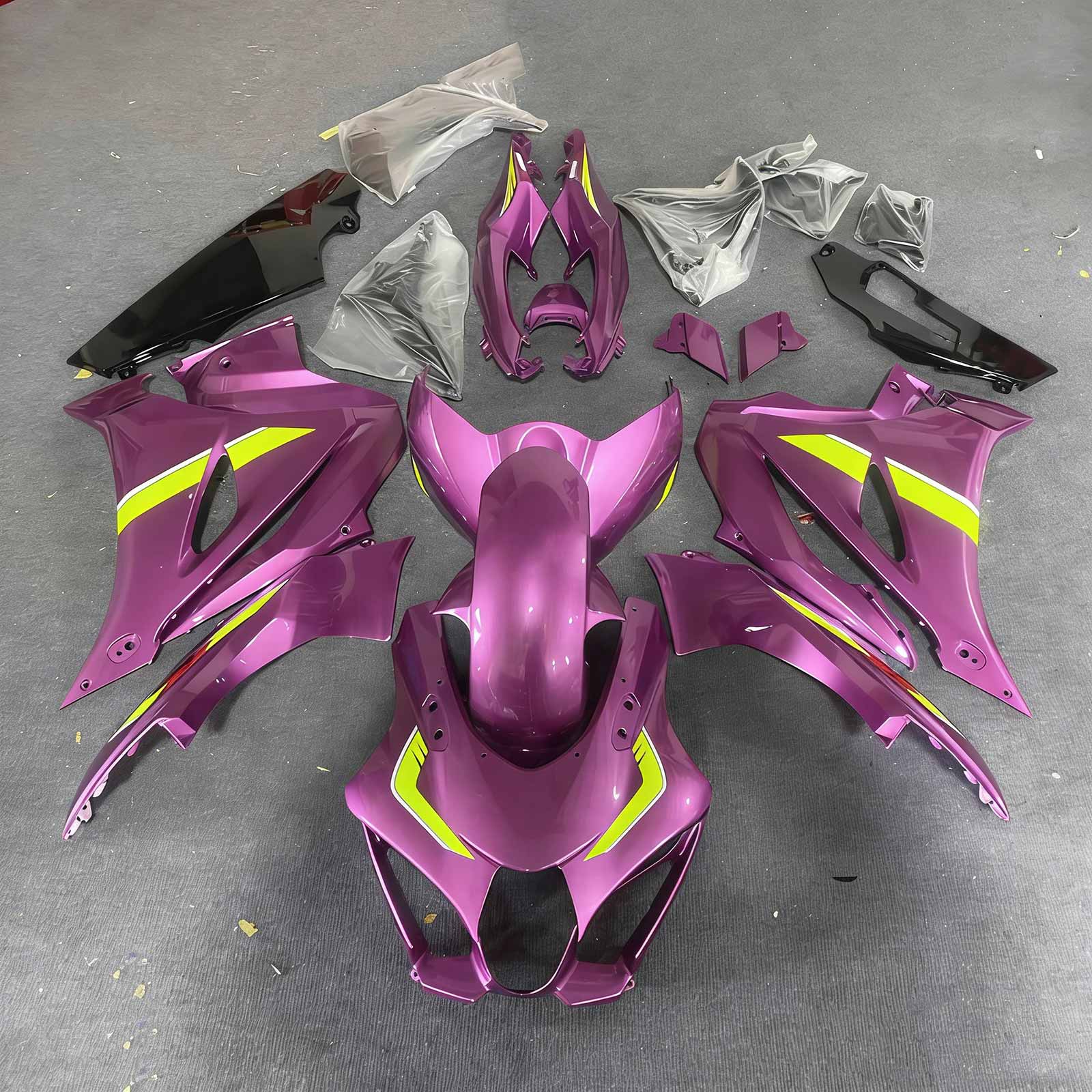 Kit carena Amotopart 2017-2025 Suzuki GSXR1000 viola grigio giallo