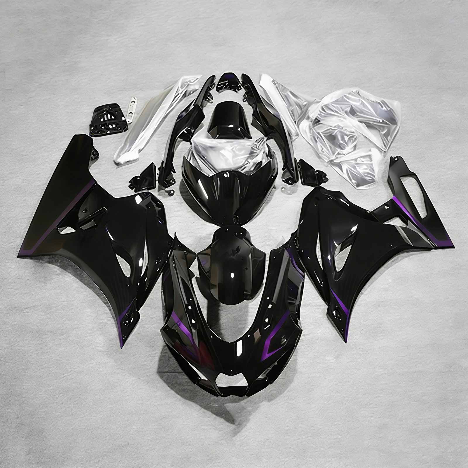 Amotopart 2017-2025 Suzuki GSXR1000 Black Purple Fairing Kit