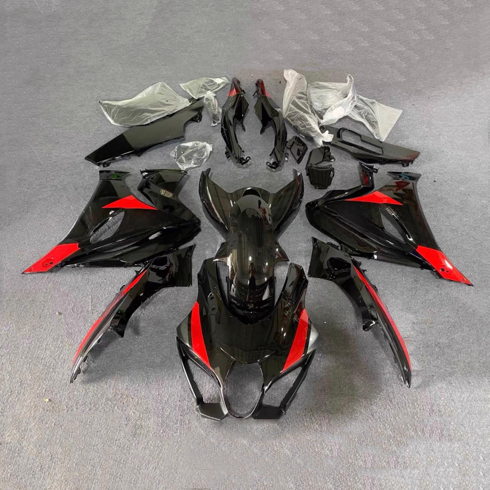 Amotopart 2017-2025 Suzuki GSXR1000 Black Red White Kiting Kit