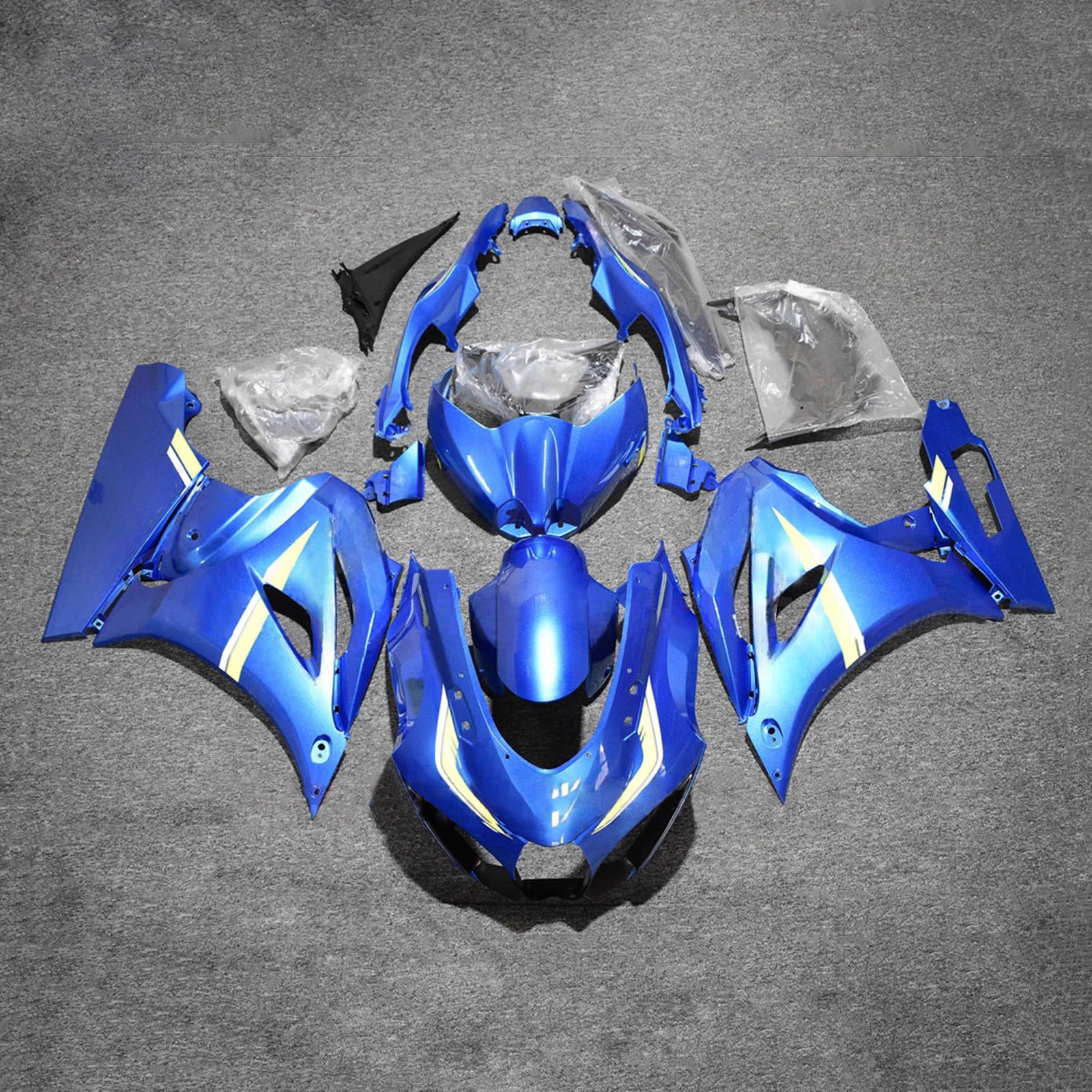 Amotopart 2017-2025 Suzuki GSXR1000 Blue White Fairing Kit