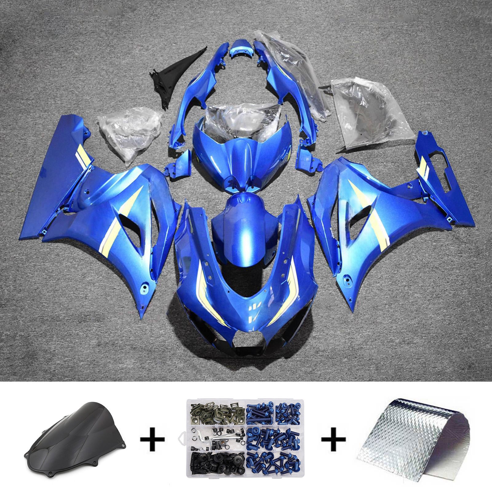 Amotopart 2017-2025 Suzuki GSXR1000 Blue White Fairing Kit
