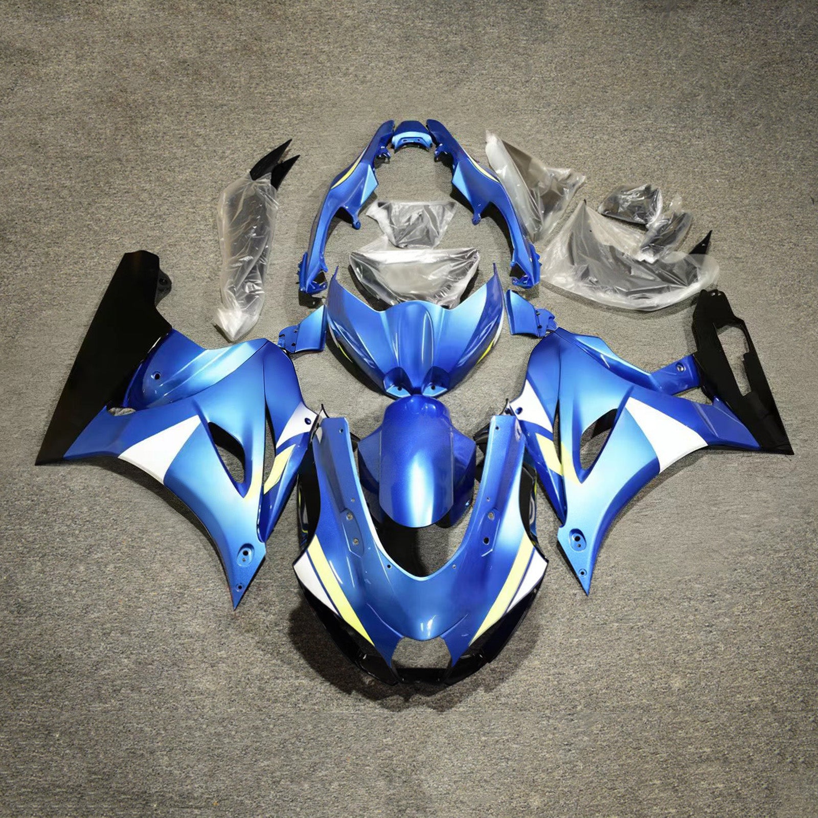 Amotopart 2017-2025 Suzuki GSXR1000 Modrá Bílá Černá Sada kapotáže
