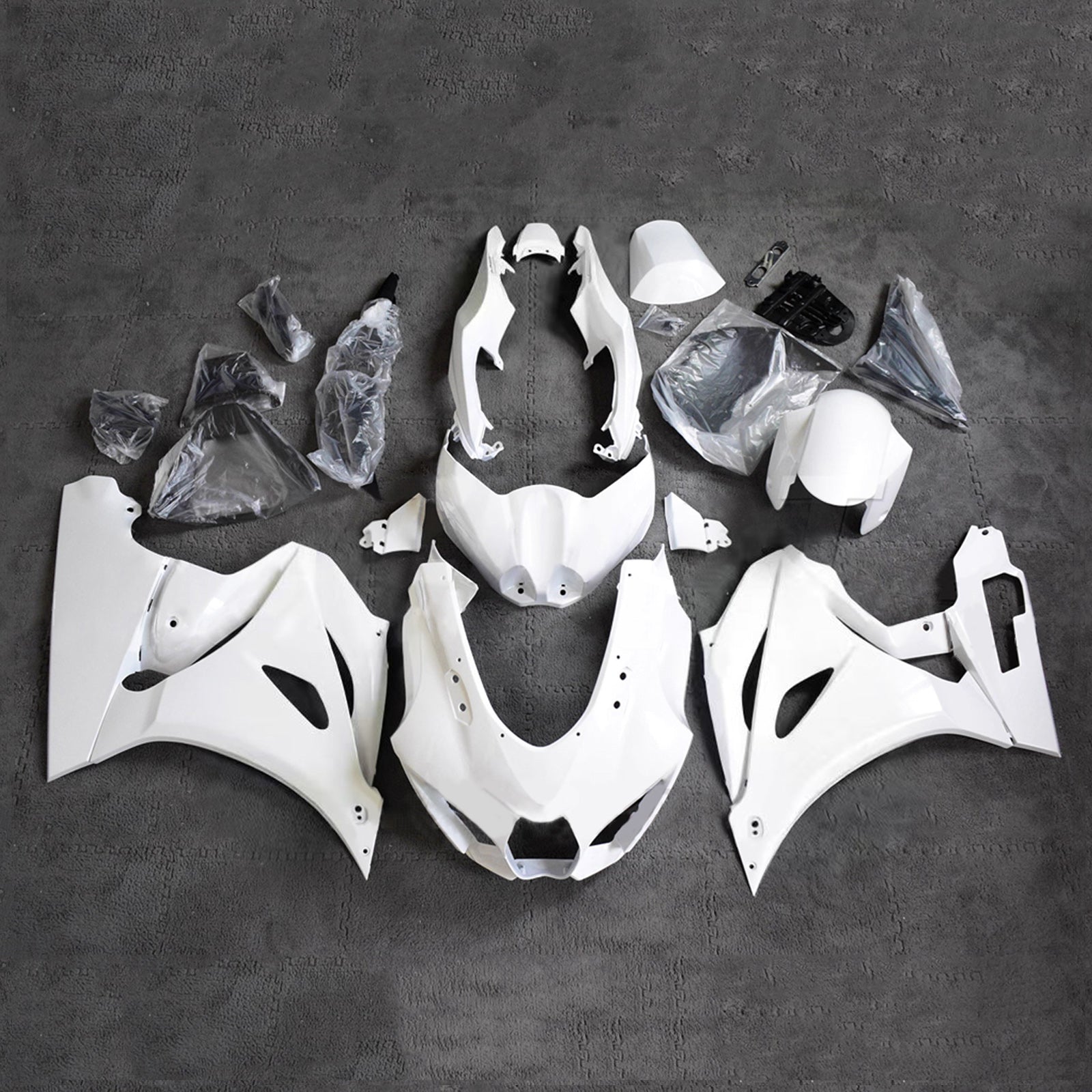 Amotopart 2017-2025 Suzuki GSXR1000 White Fairing Kit