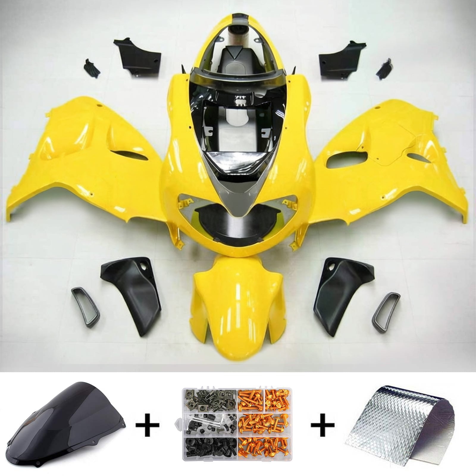 Amotopart 1998-2003 Suzuki TL1000R Fairing Yellow&Black Style3 Kit