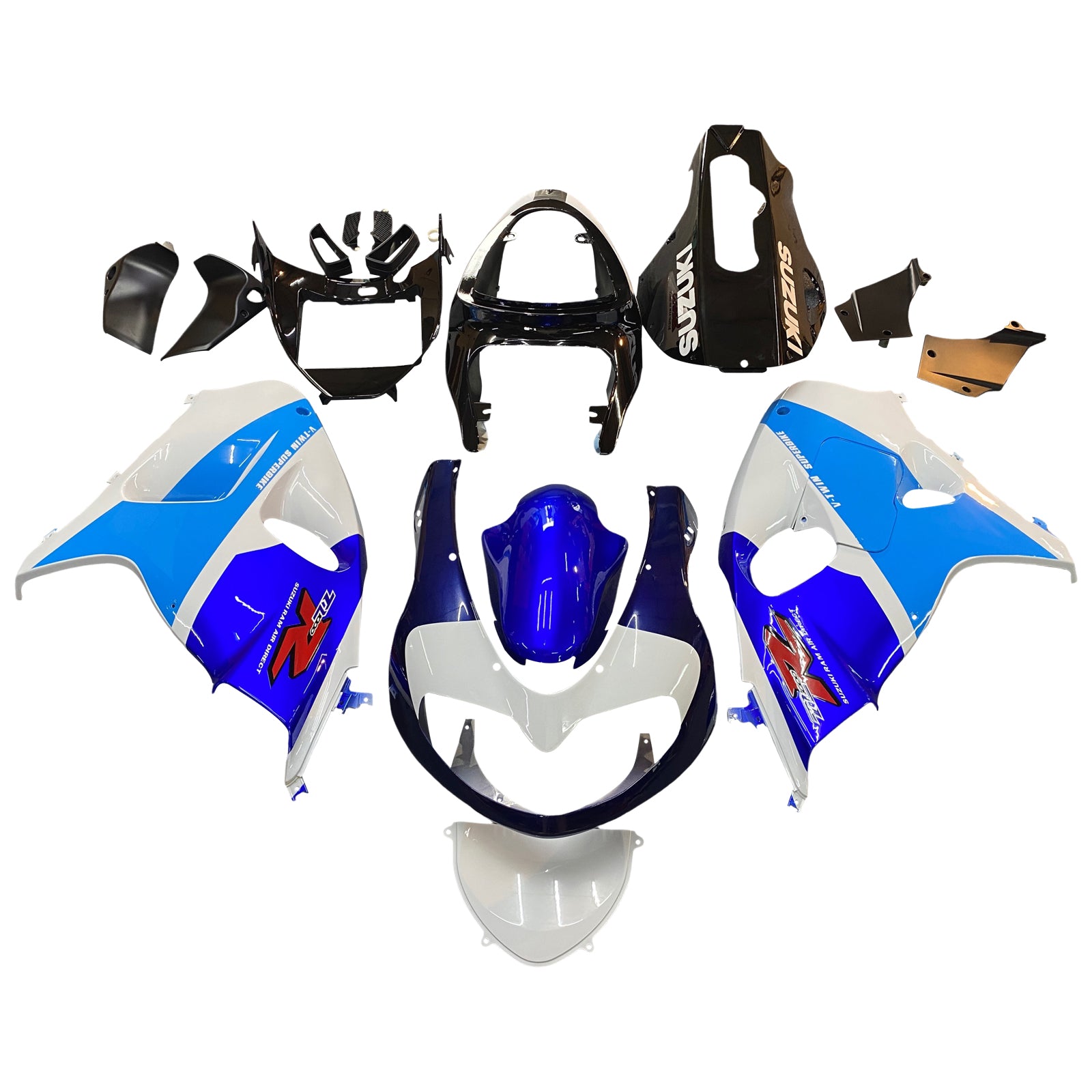 Amotopart 1998–2003 Suzuki TL1000R Verkleidung, Blau und Weiß, Style5-Kit