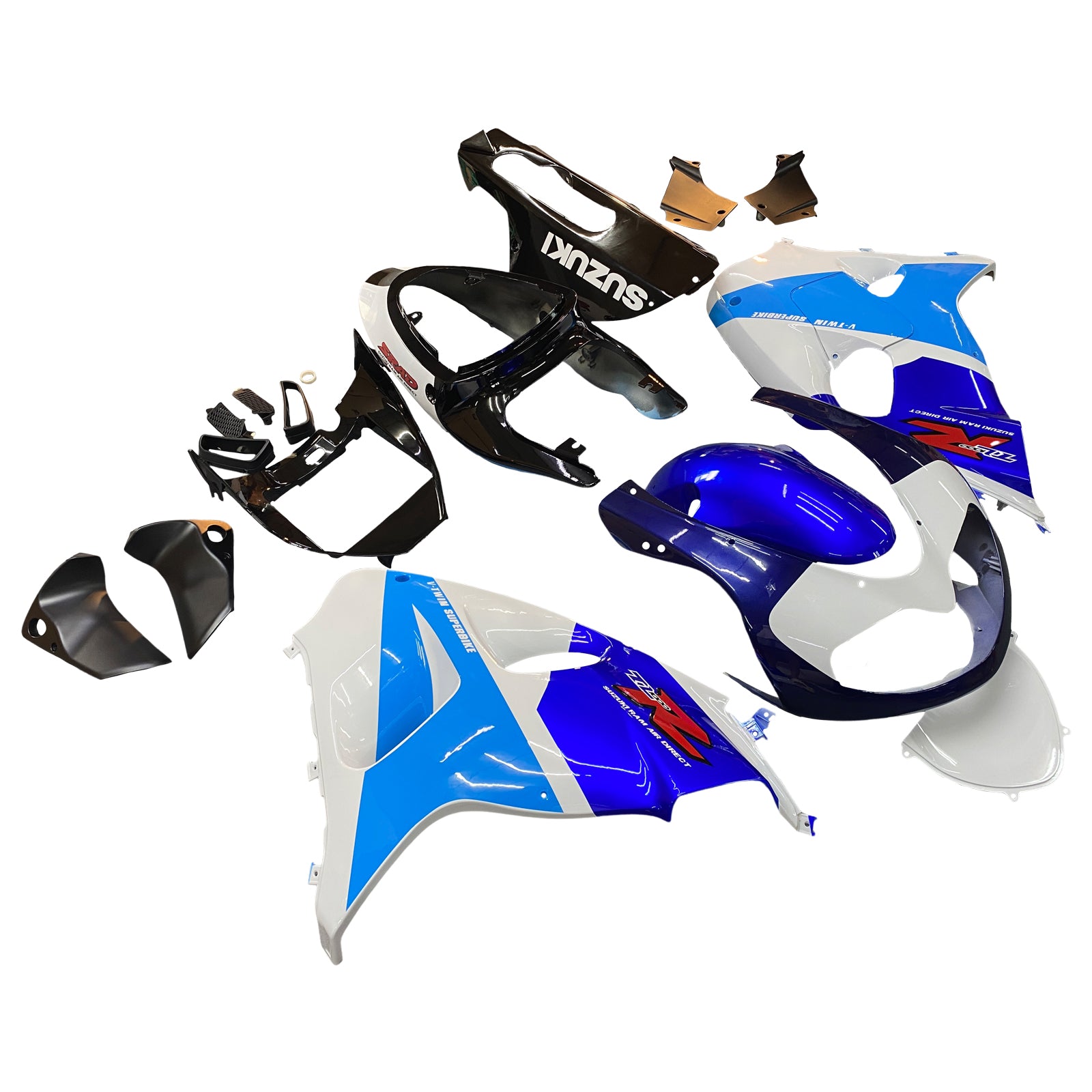 Amotopart 1998-2003 Suzuki TL1000R Fairing Blue&White Style5 Kit