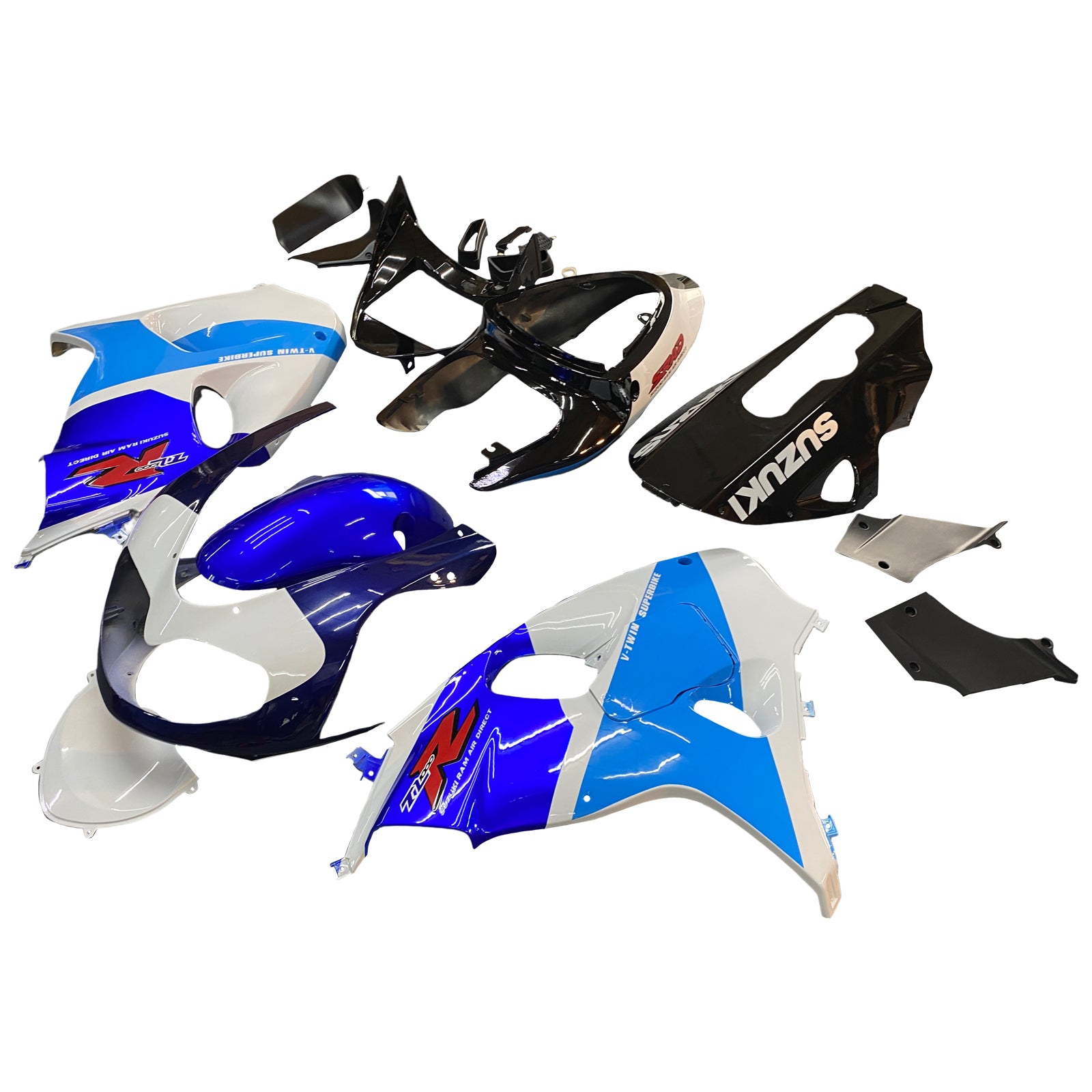 Amotopart 1998–2003 Suzuki TL1000R Verkleidung, Blau und Weiß, Style5-Kit