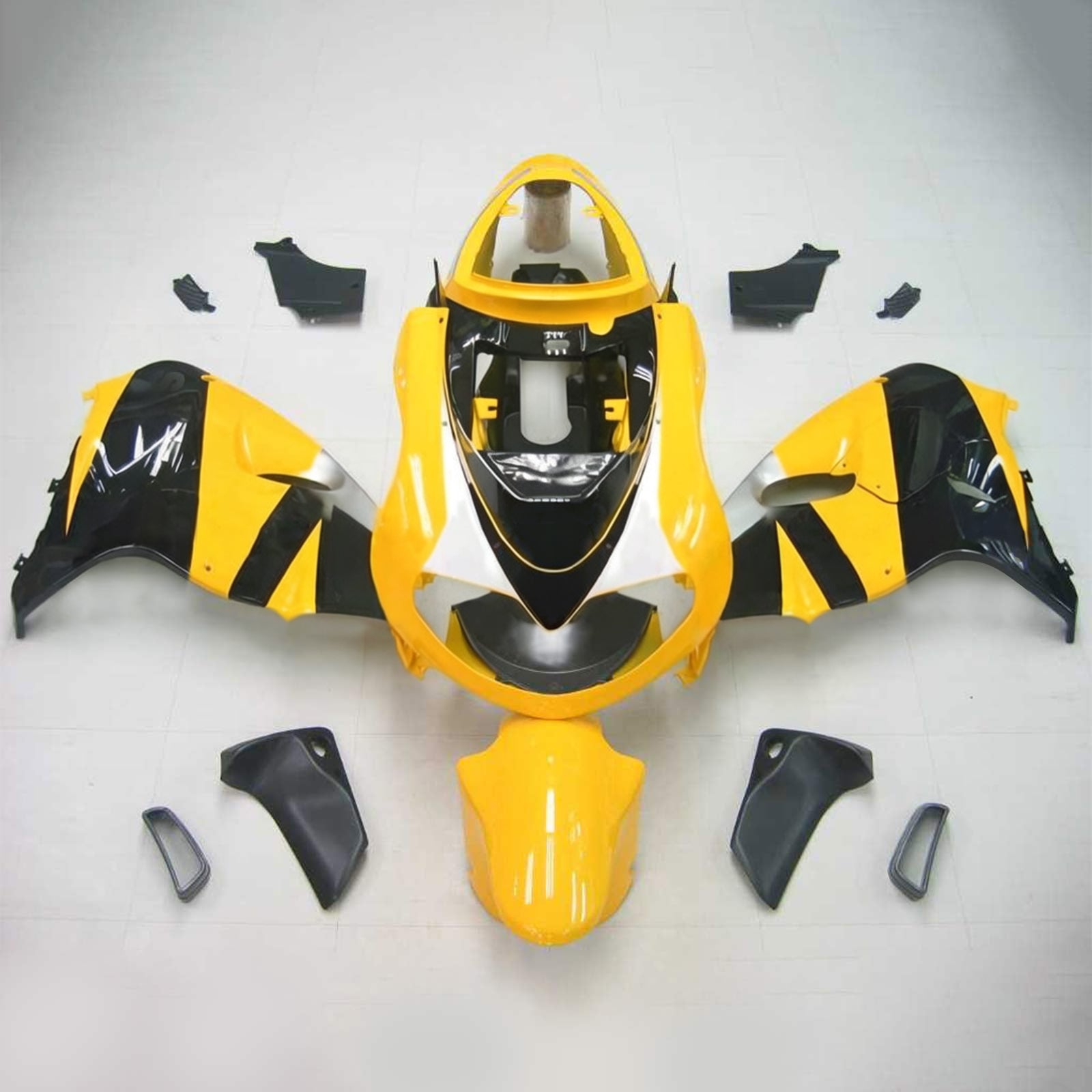 Amotopart 1998-2003 スズキ TL1000R フェアリング イエロー&Bラックスタイル1キット