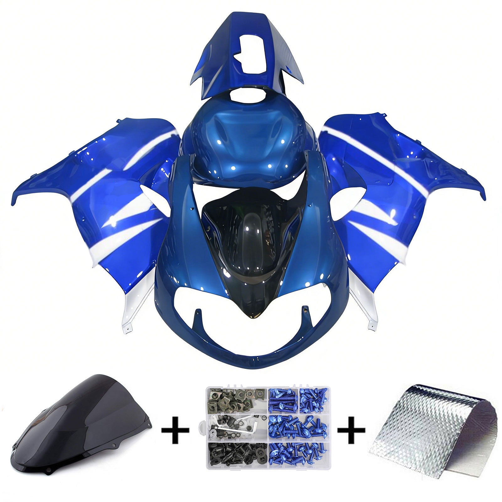Amotopart 1998-2003 TL1000R Suzuki Blue&White Style4 Fairing Kit