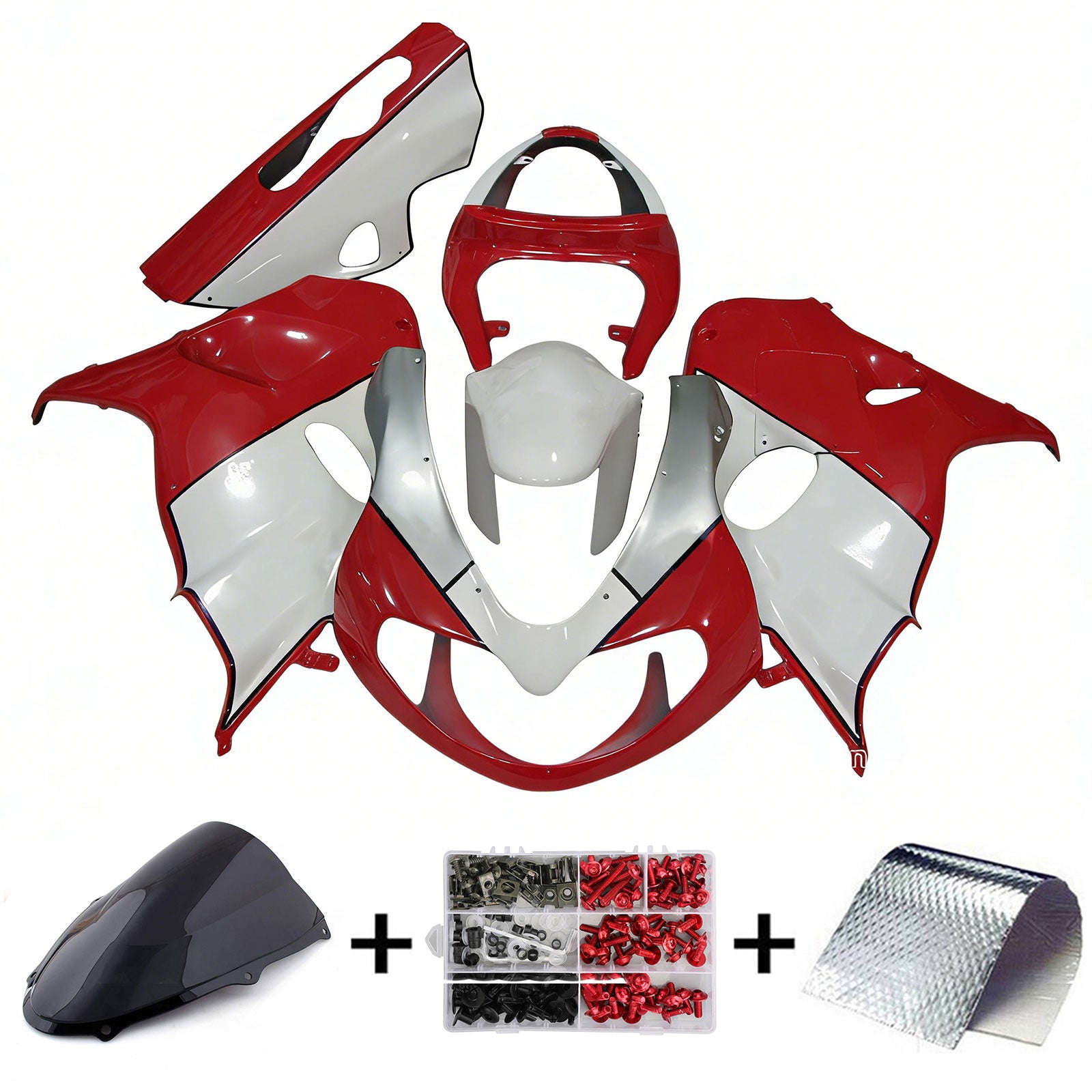 Amotopart 1998-2003 TL1000R Suzuki Red&Silver Fairing Kit