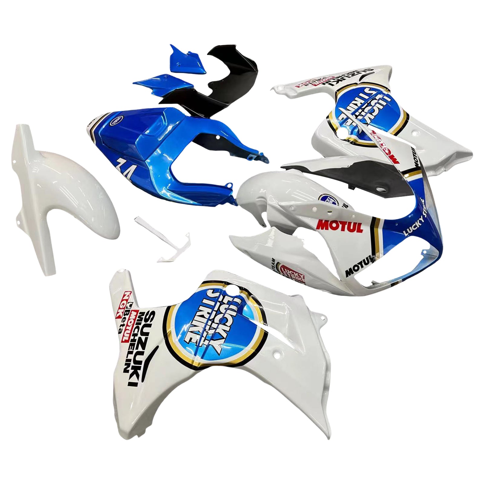 Amotopart Suzuki SV650 2003-2013 White Blue Fairing Kit