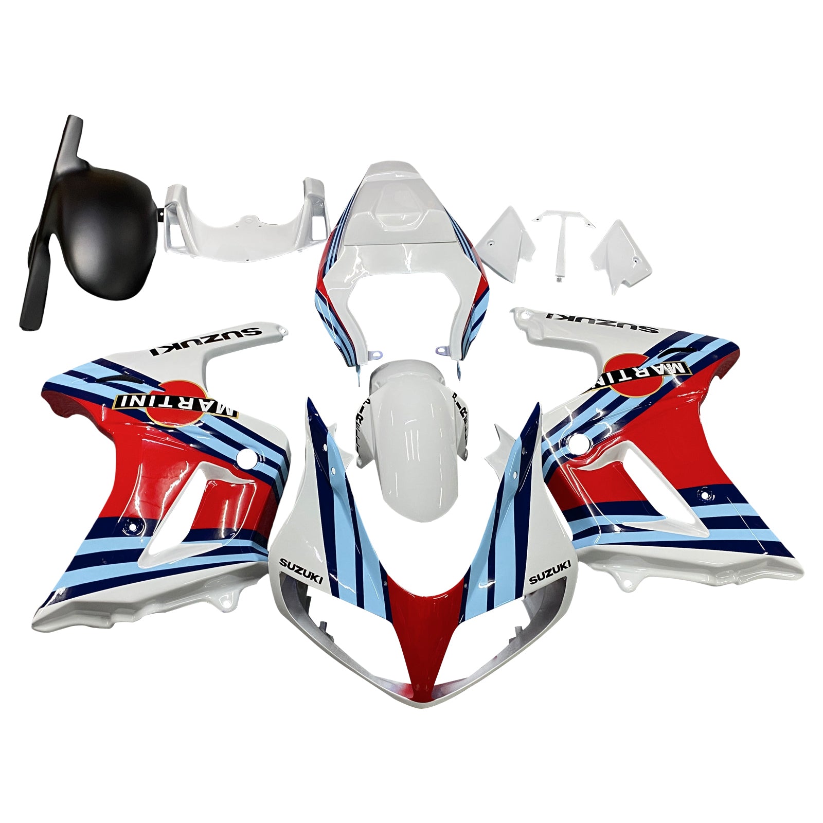 Amotopart Suzuki SV650 2003-2013 White Red Fairing Kit