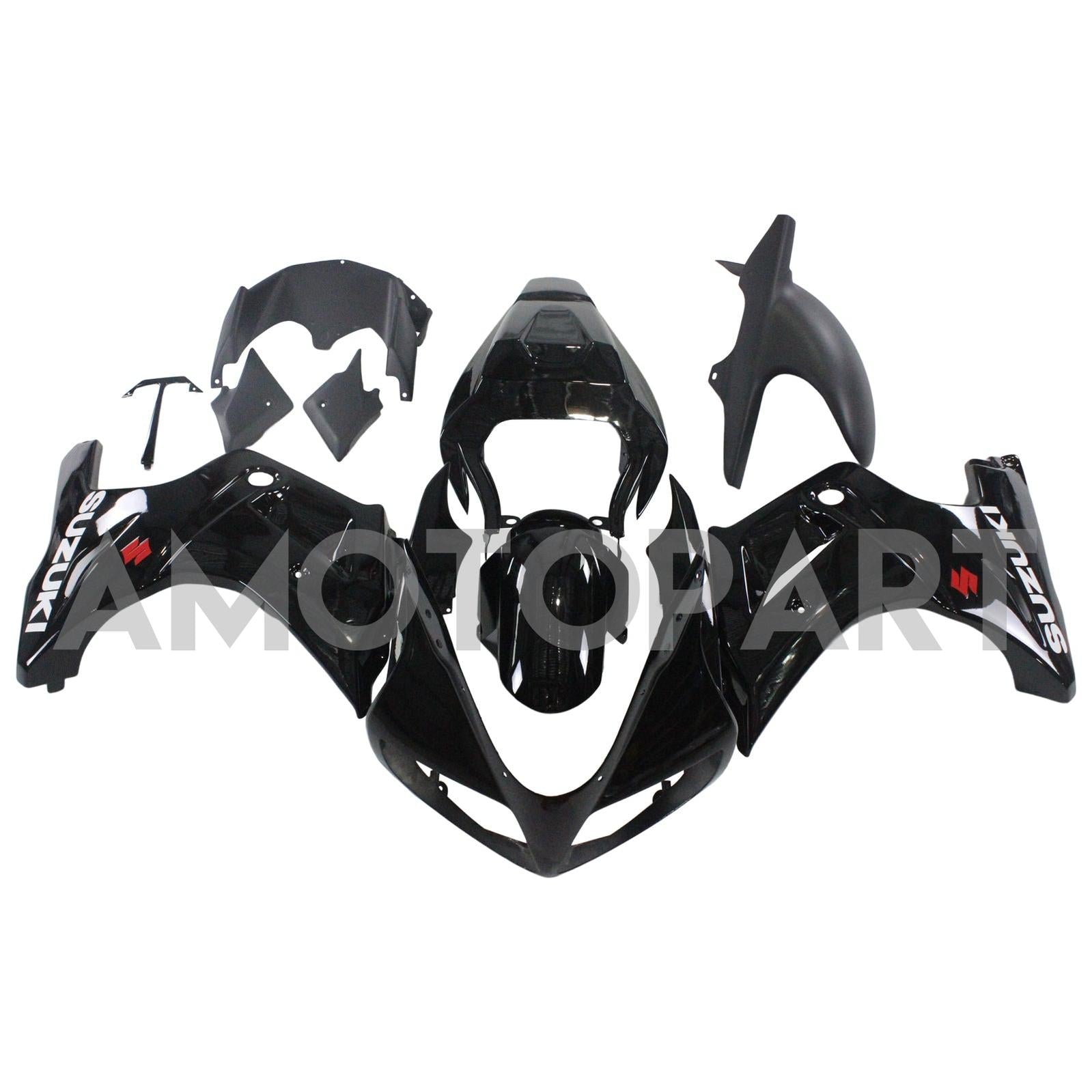Amotopart Suzuki SV650 2003-2013 Glossy Black Fairing Kit