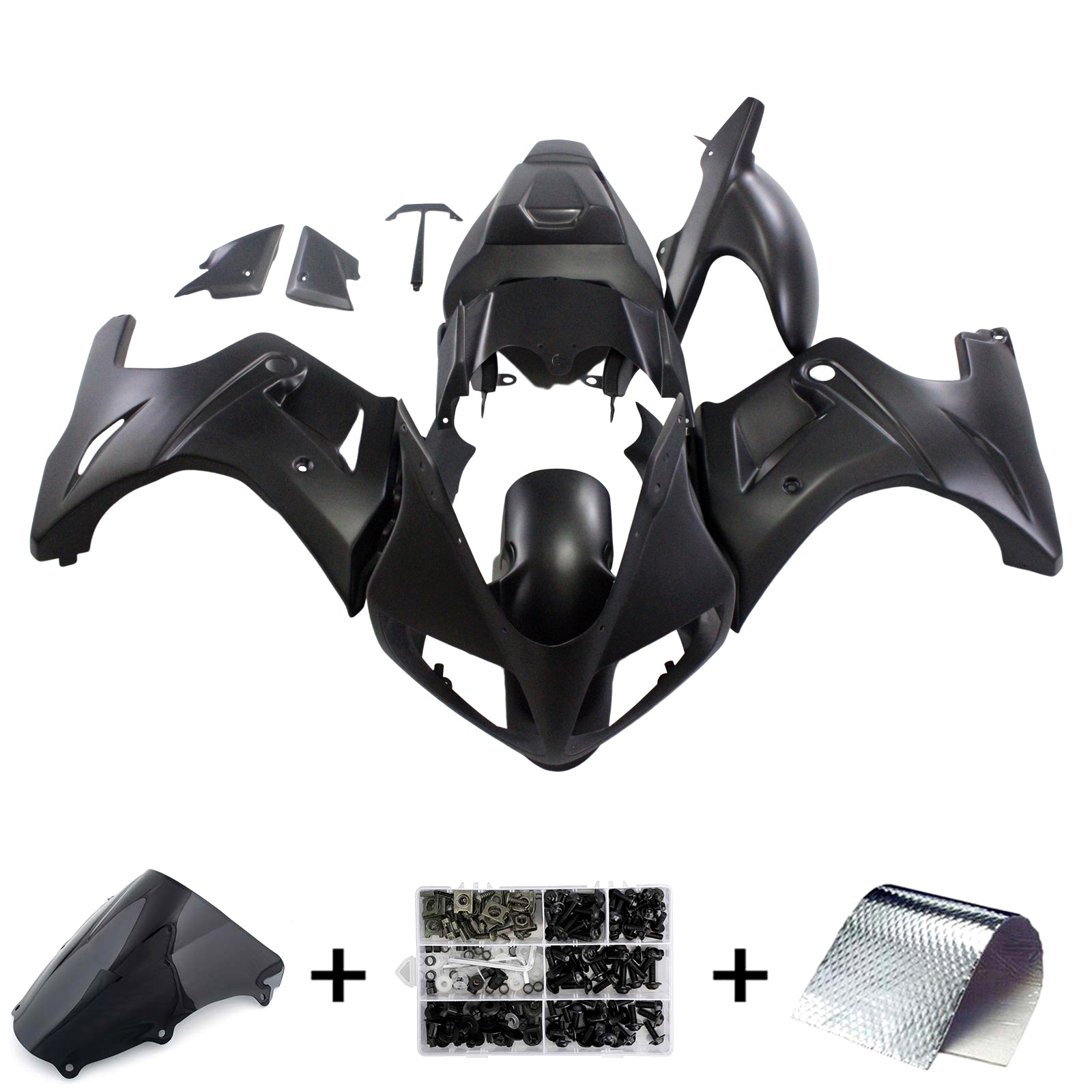 Amotopart Suzuki SV650 2003-2013 Matt Black Fairing Kit