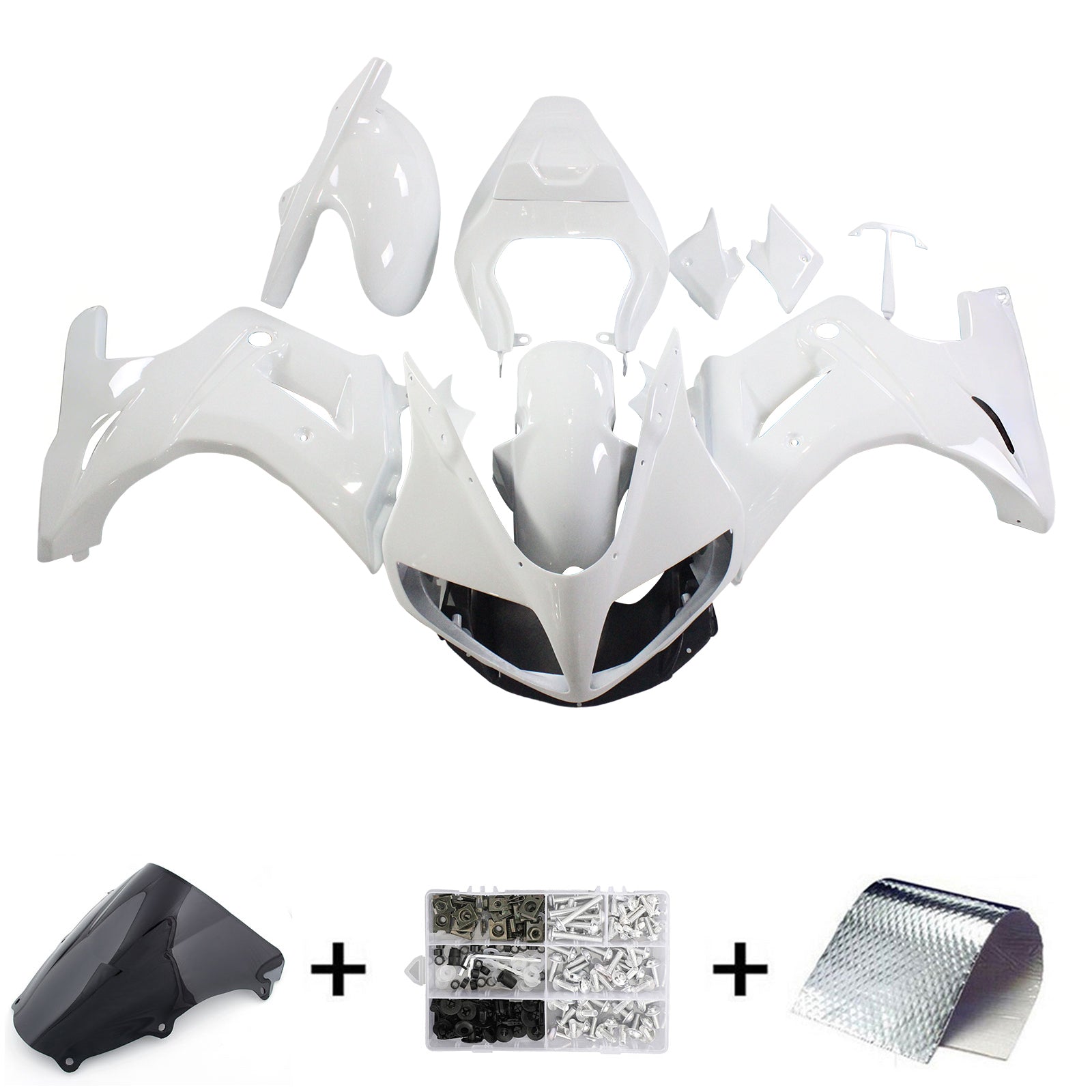Amotopart Suzuki SV650 2003-2013 White Fairing Kit
