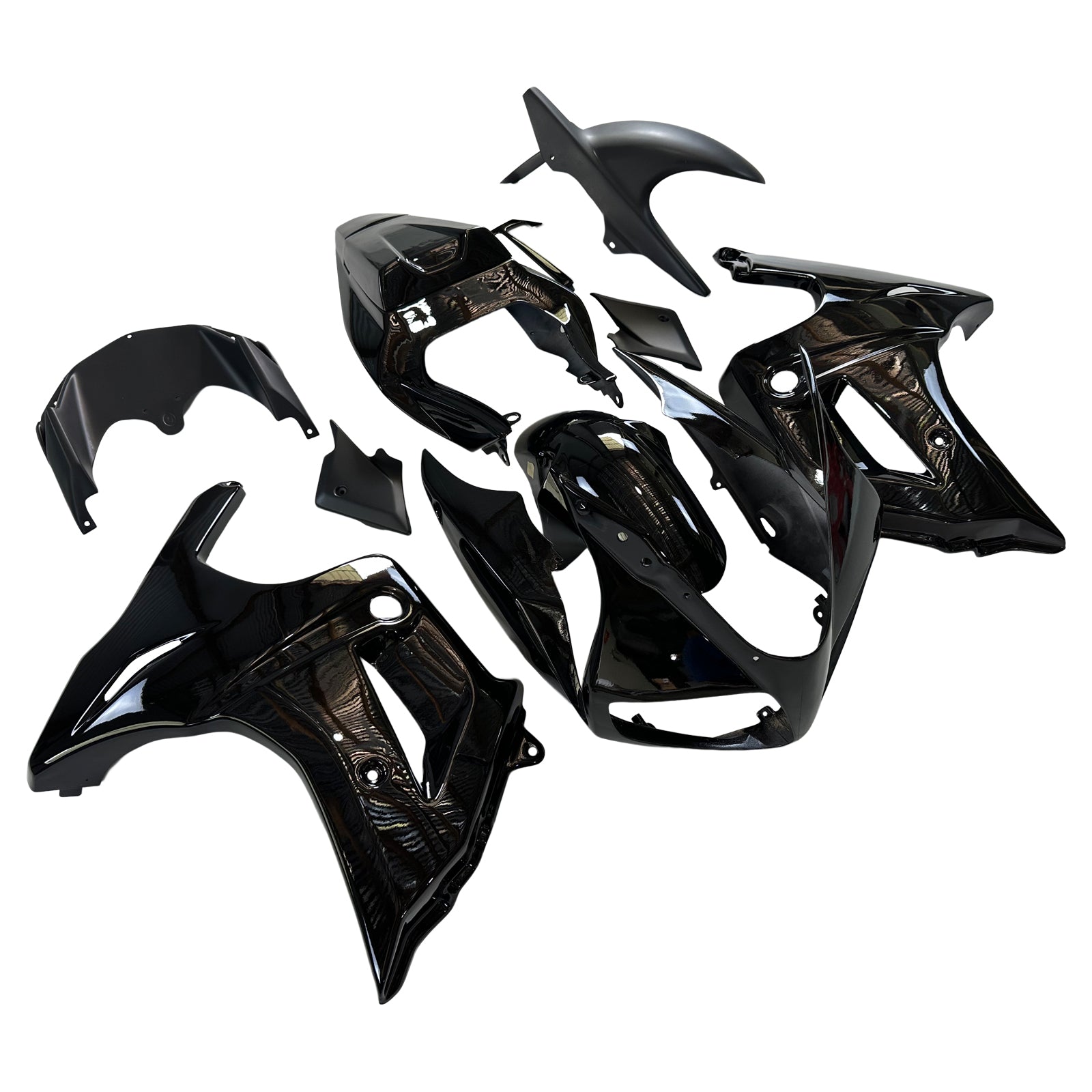 Amotopart Suzuki SV650 2003-2013 All Glossy Black Fairing Kit