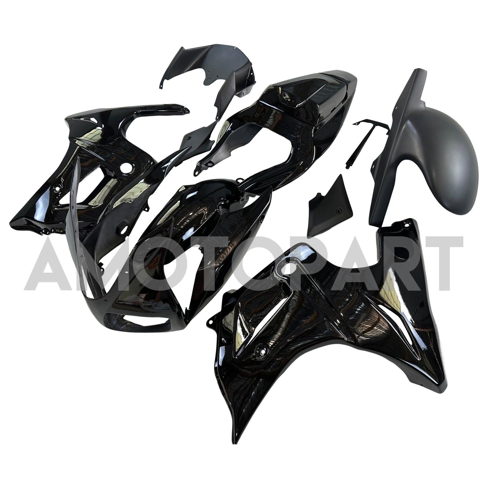 Amotopart スズキ SV650 2003-2013 全光沢ブラック フェアリングキット