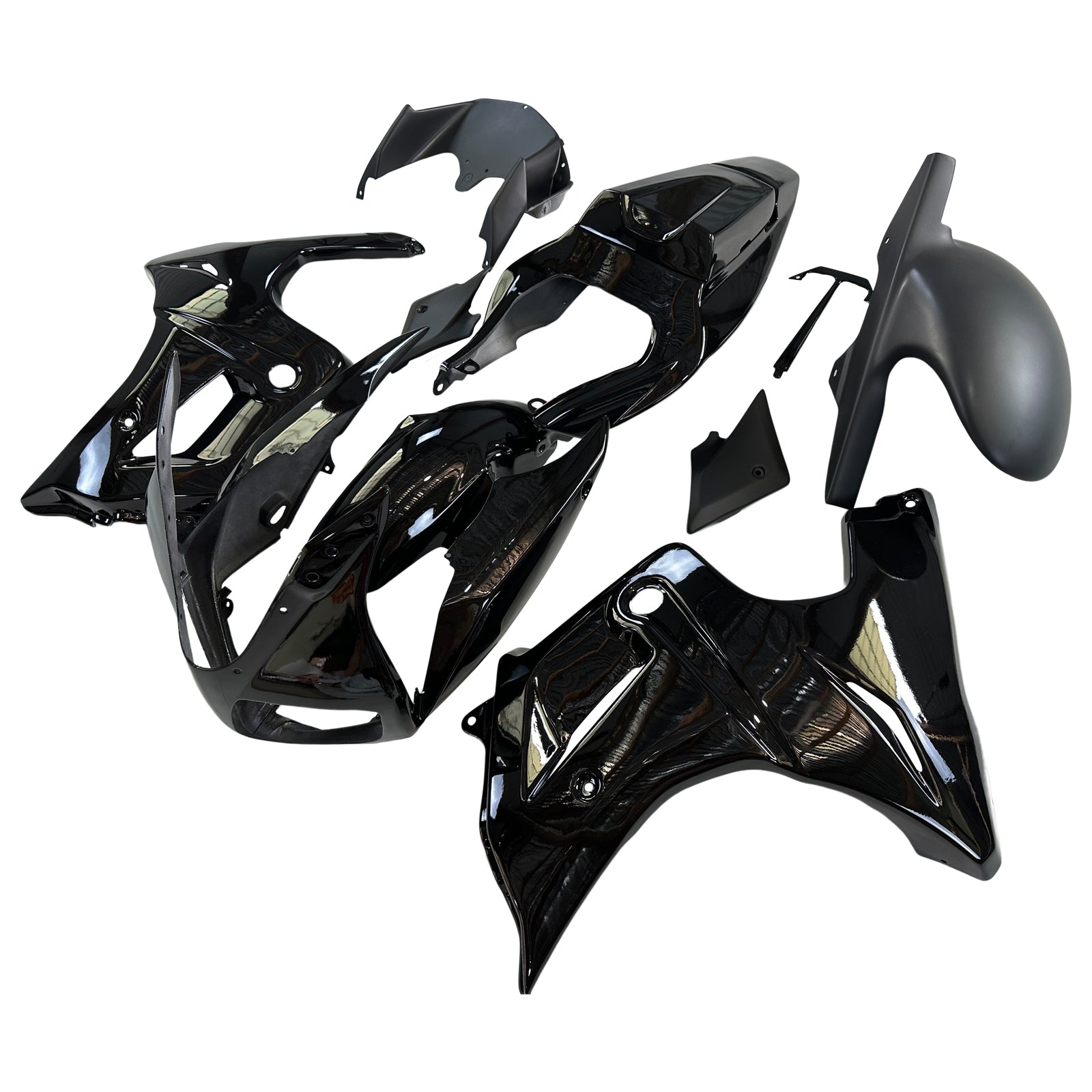 Amotopart Suzuki SV650 2003-2013 All Glossy Black Fairing Kit