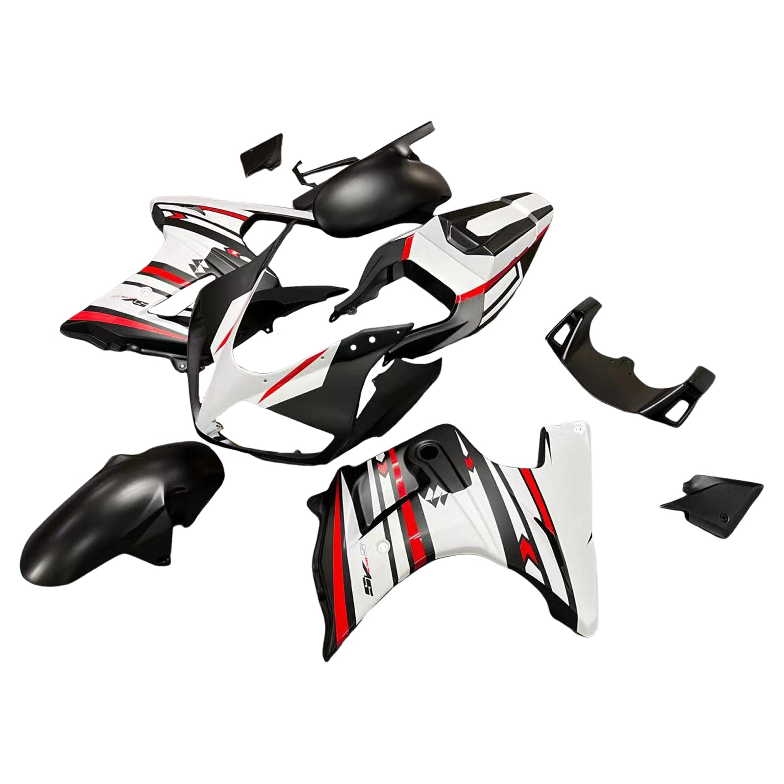 Amotopart Suzuki SV650 2003-2013 White Black Fairing Kit