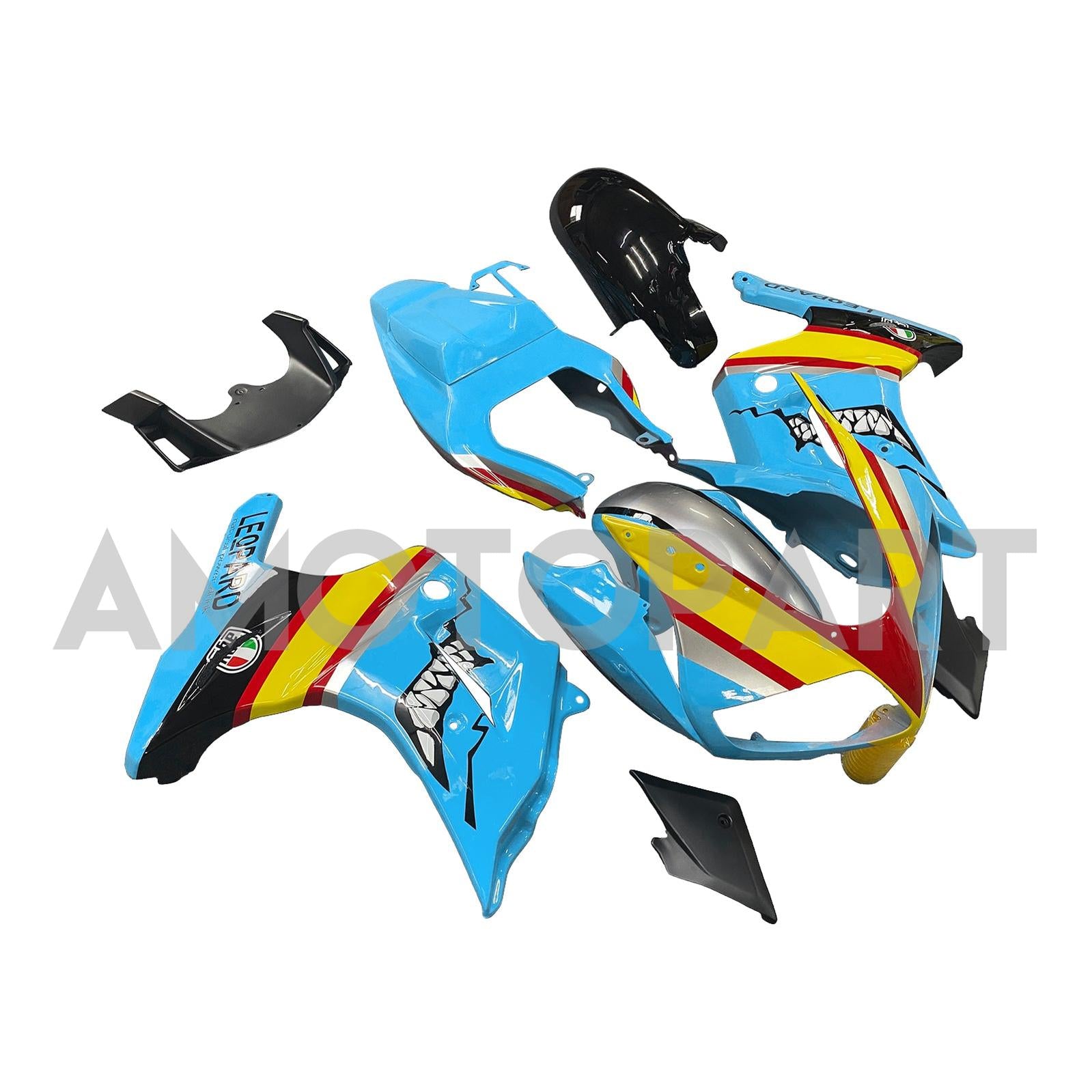 Amotopart スズキ SV650 2003-2013 ブルー イエロー フェアリングキット
