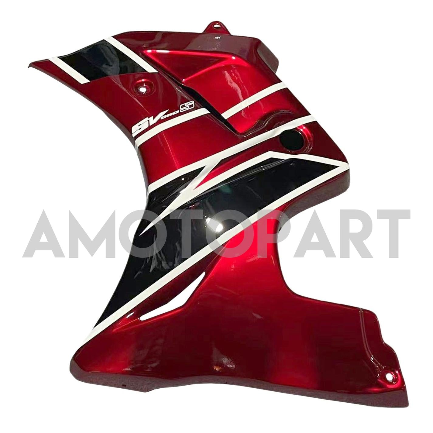 Amotopart 2003-2013 SV650 Suzuki Red & White Stripe Fairing Kit