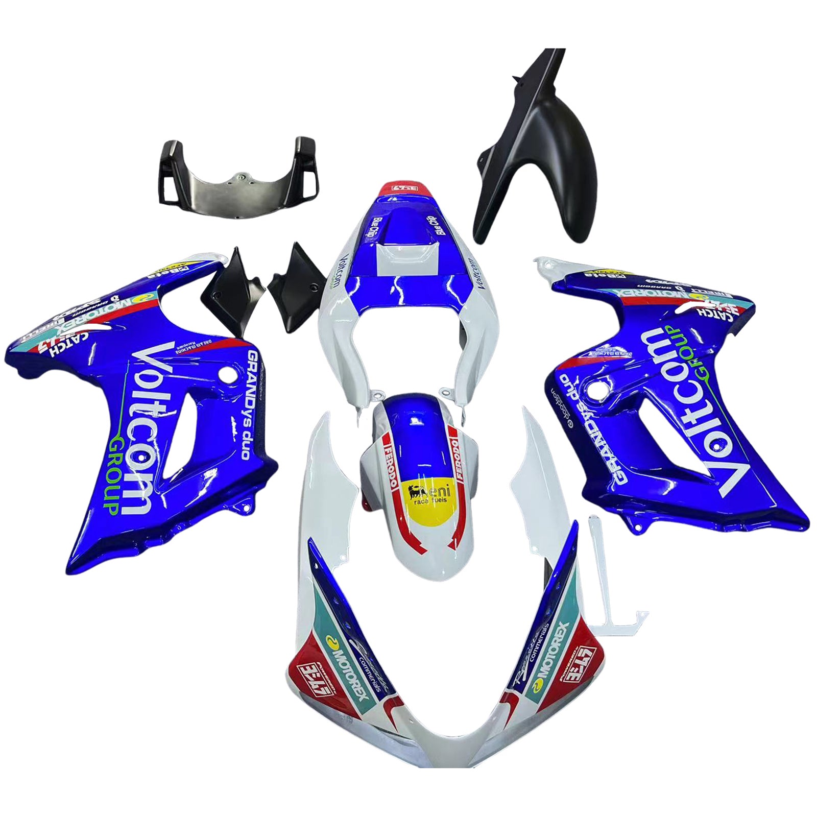 Amotopart 2003-2013 SV650 Suzuki Blau&Rotes Verkleidungsset