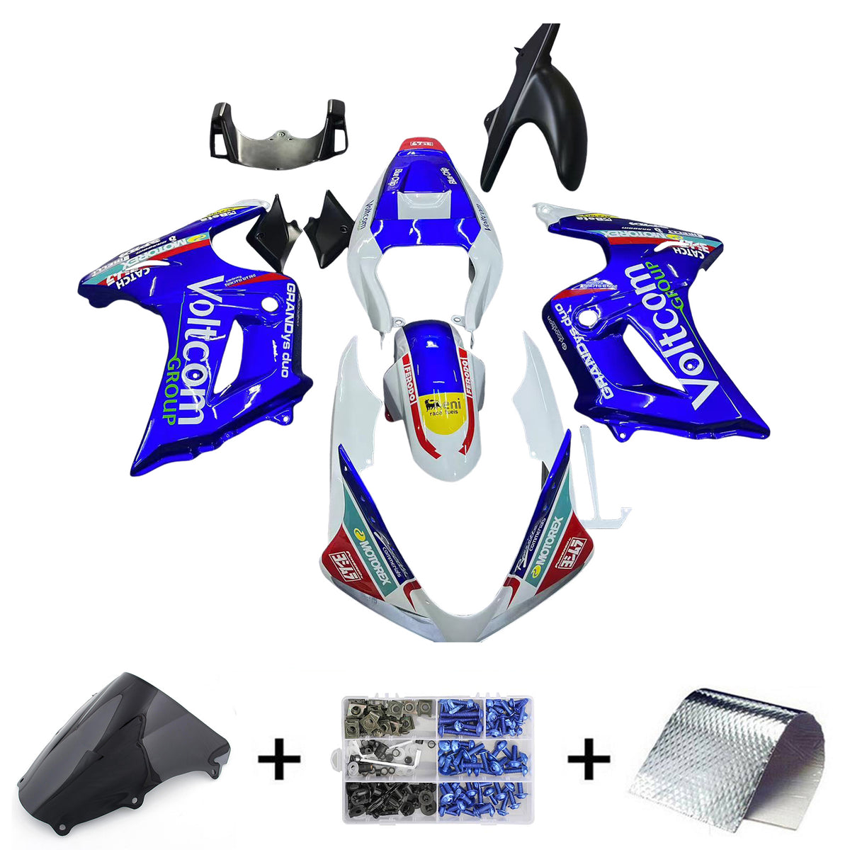 Amotopart 2003-2013 SV650 Suzuki Blue&Red Fairing Kit