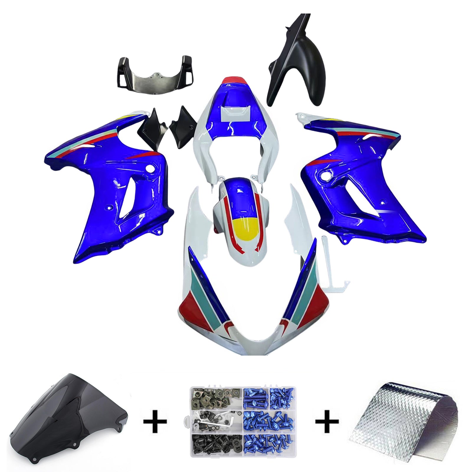 Kit carena Amotopart 2003-2013 SV650 Suzuki blu e rosso