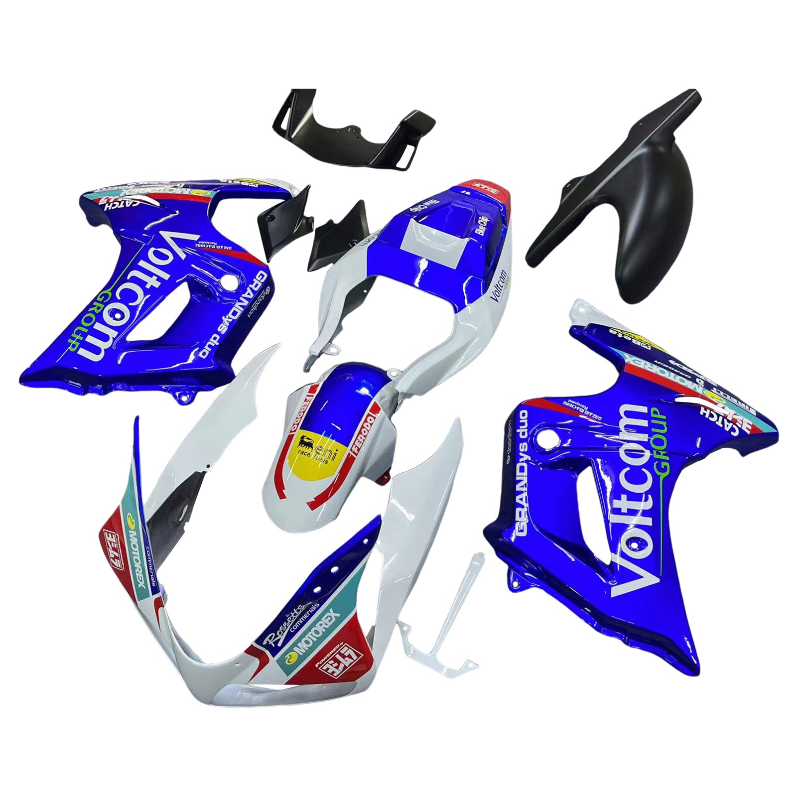 Amotopart 2003-2013 SV650 Suzuki Kit de carénage bleu et rouge