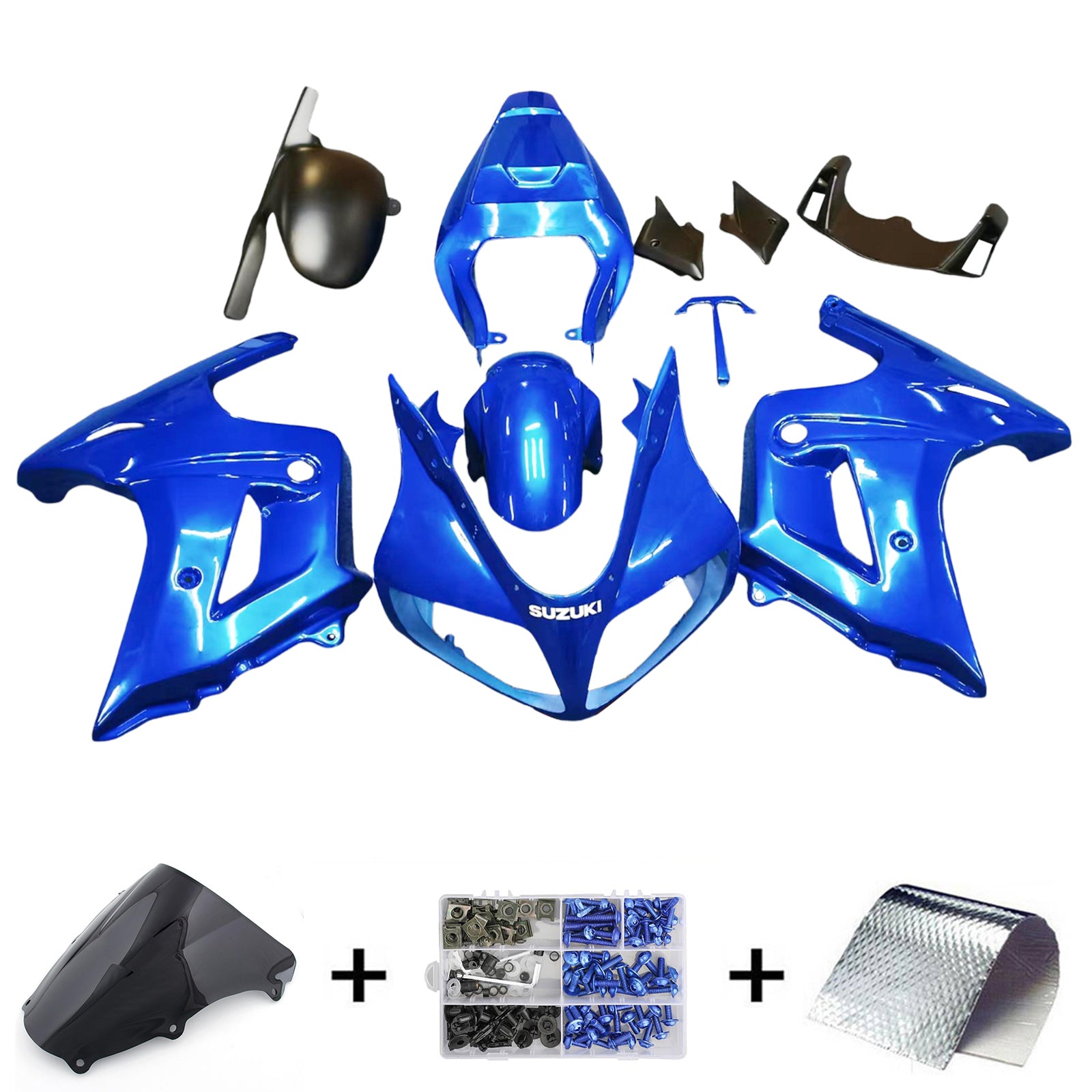 Amotopart 2003-2013 SV650 Suzuki Dark Blue Fairing Kit