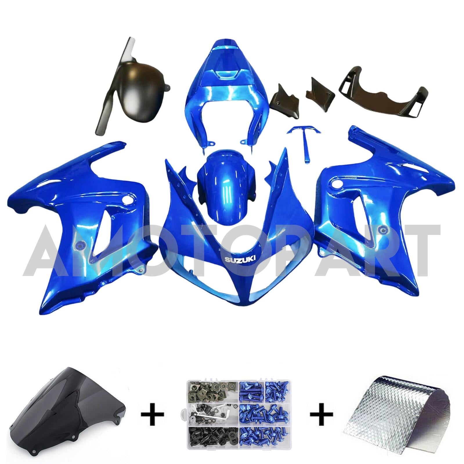 Amotopart 2003-2013 SV650 Suzuki Dark Blue Fairing Kit
