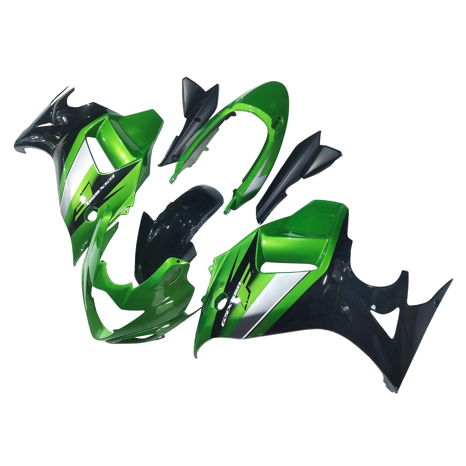 Amotopart 2008-2013 GSX650F Katana Suzuki Green & Black Fairing Kit