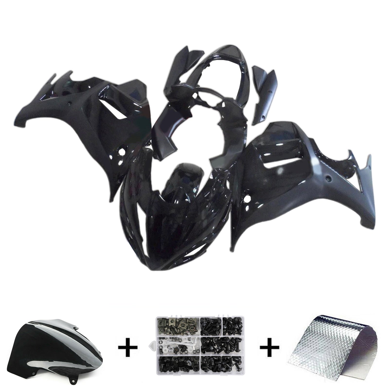 Amotopart 2008-2013 GSX650F Katana Suzuki Black Fairing Kit