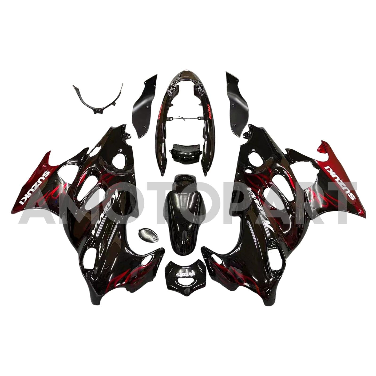 Amotopart 2003-2006 Suzuki Katana GSXF600/750 Fairing Red&Black Kit