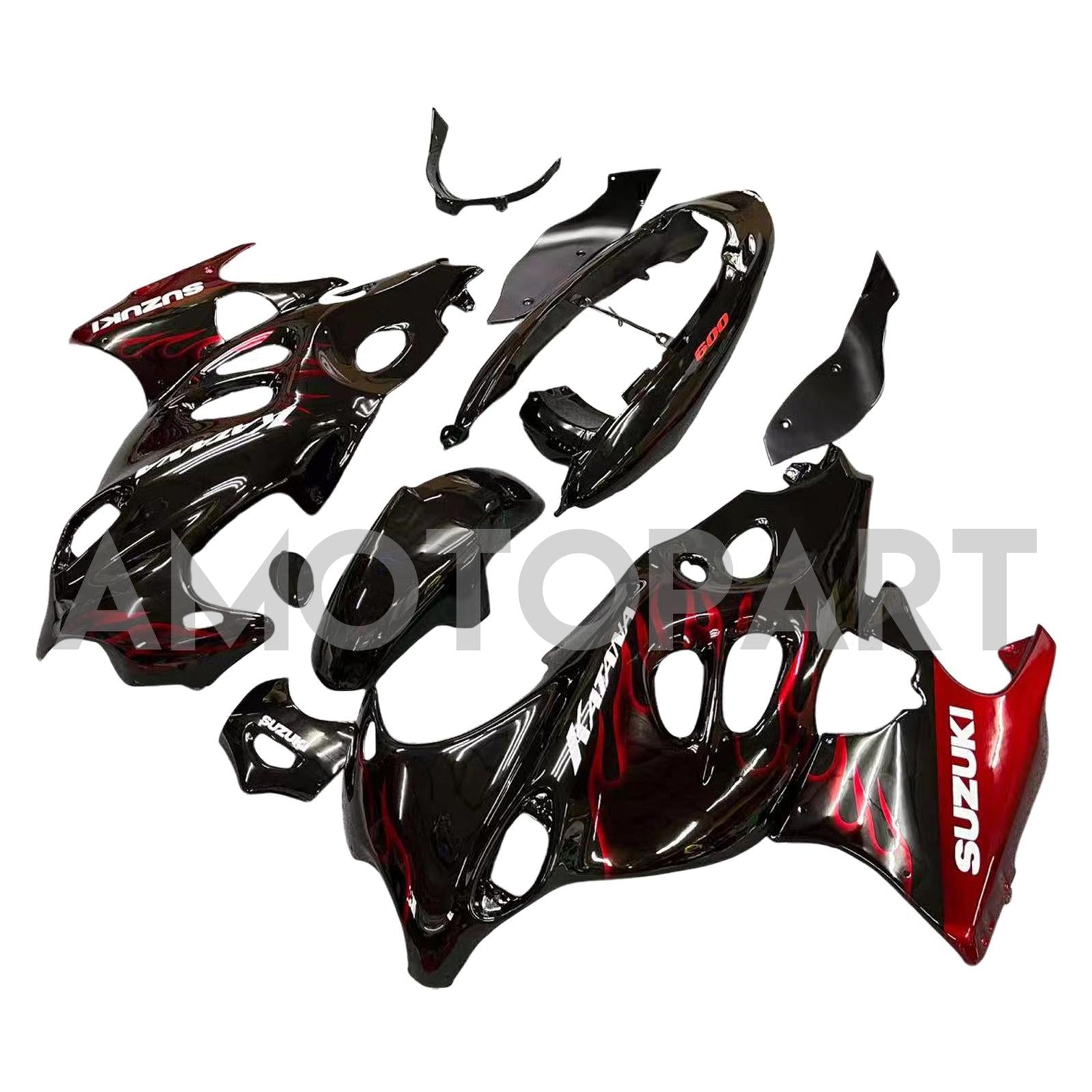Amotopart 2003-2006 Suzuki Katana GSXF600/750 Fairing Red&Black Kit