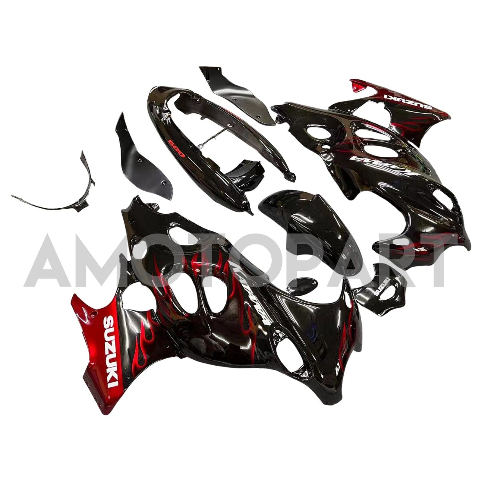 Amotopart 2003-2006 Suzuki Katana GSXF600/750 Fairing Red&Black Kit