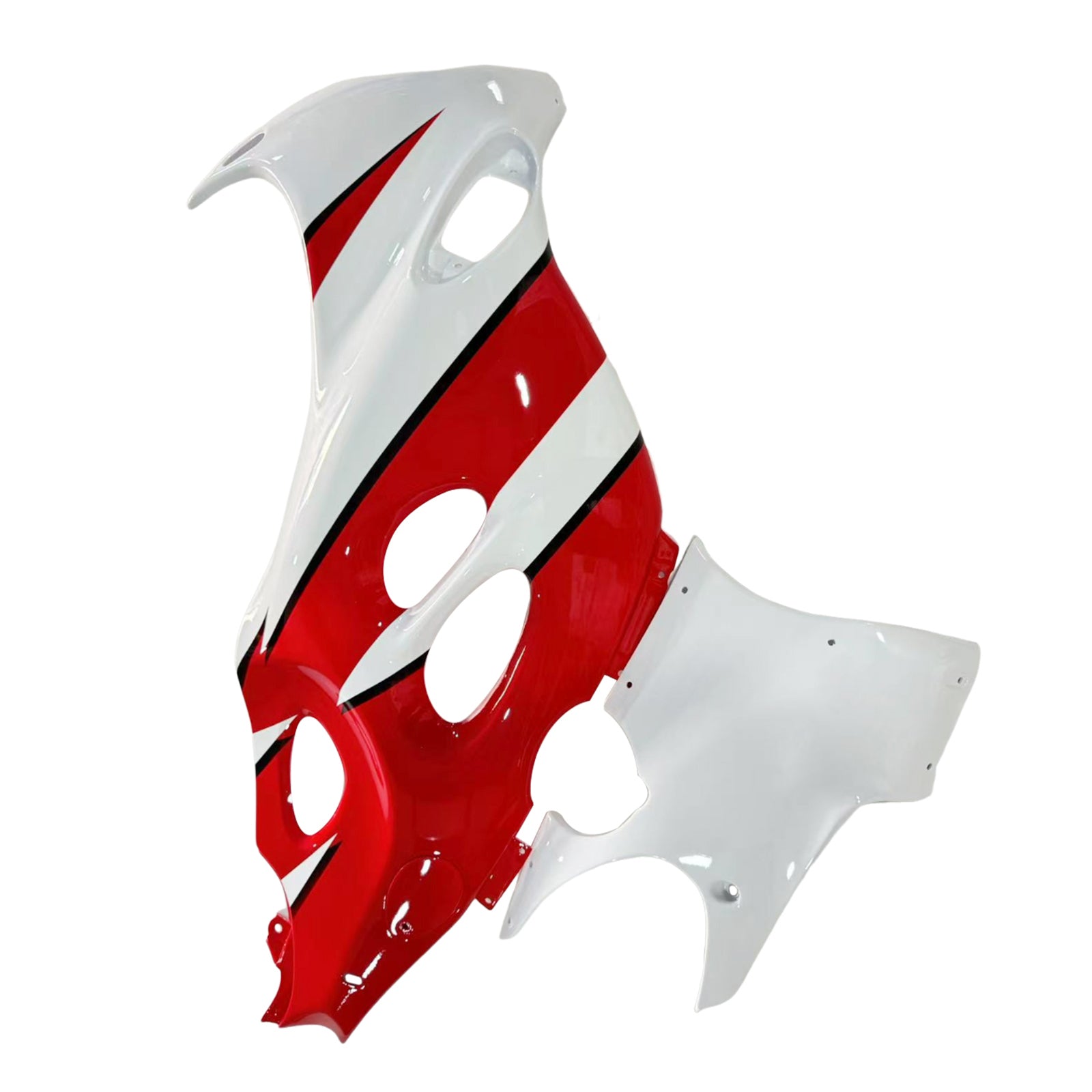 Amotopart Verkleidungsset für Suzuki 2003–2006 Katana GSXF600/750, Weiß, Rot