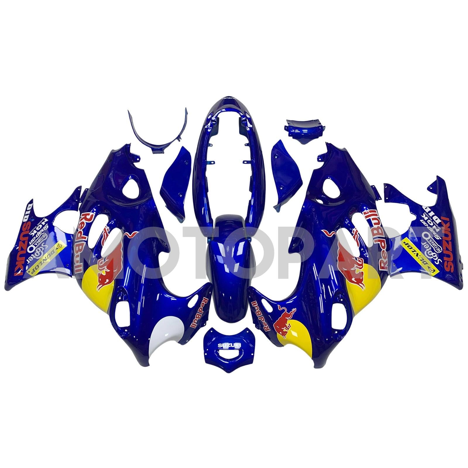 Amotopart 2003-2006 Suzuki Katana GSX600F GSX750F GLOSS Blue Bull Abzugskit