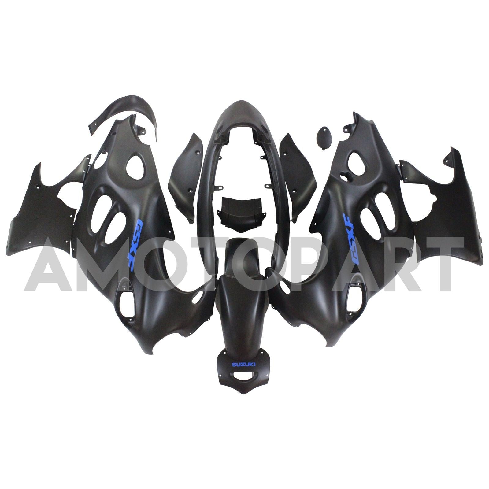 Amotopart Suzuki 2003-2006 Katana GSXF600/750 Black with Blue Logo Fairing Kit