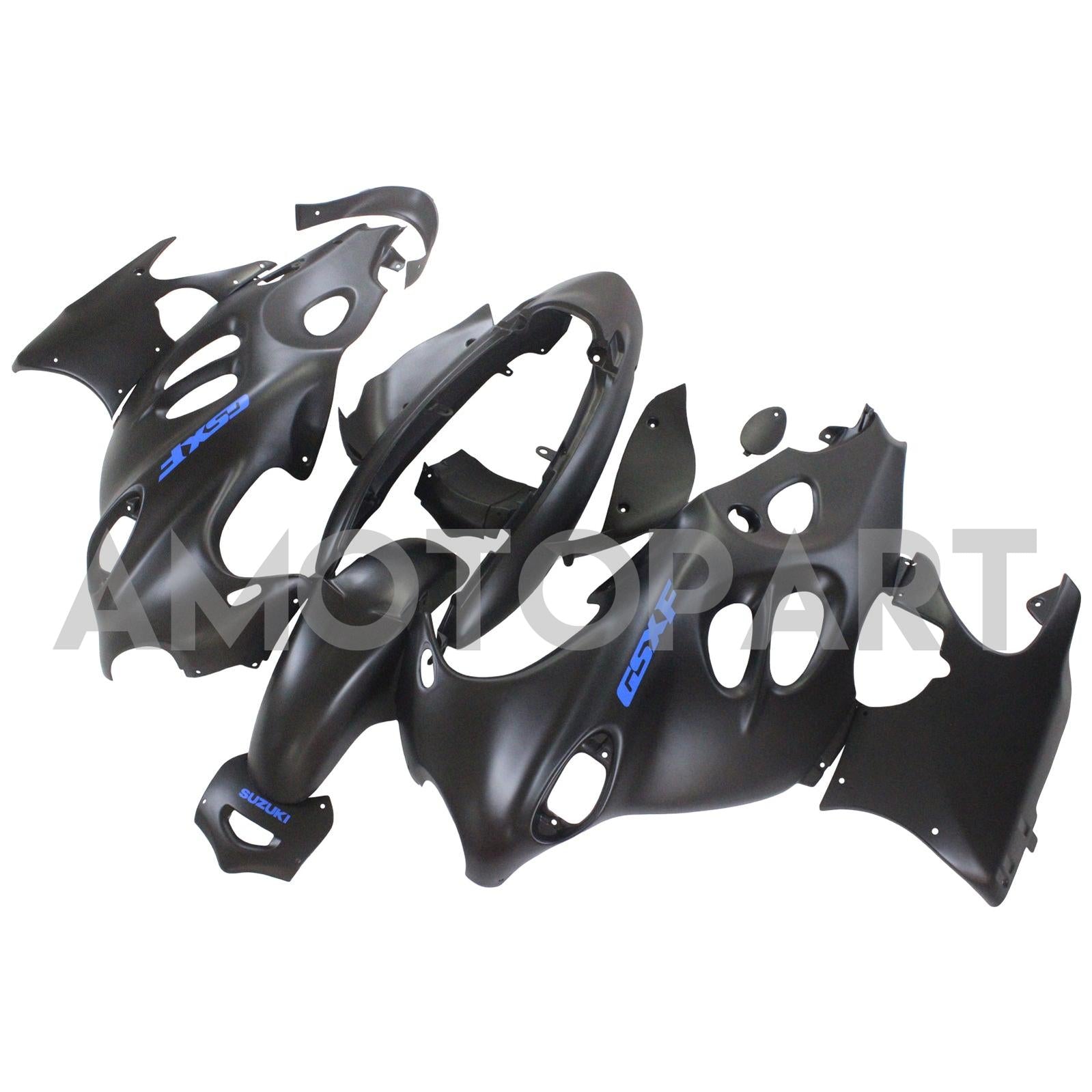 Amotopart Suzuki 2003-2006 Katana GSXF600/750 Black with Blue Logo Fairing Kit