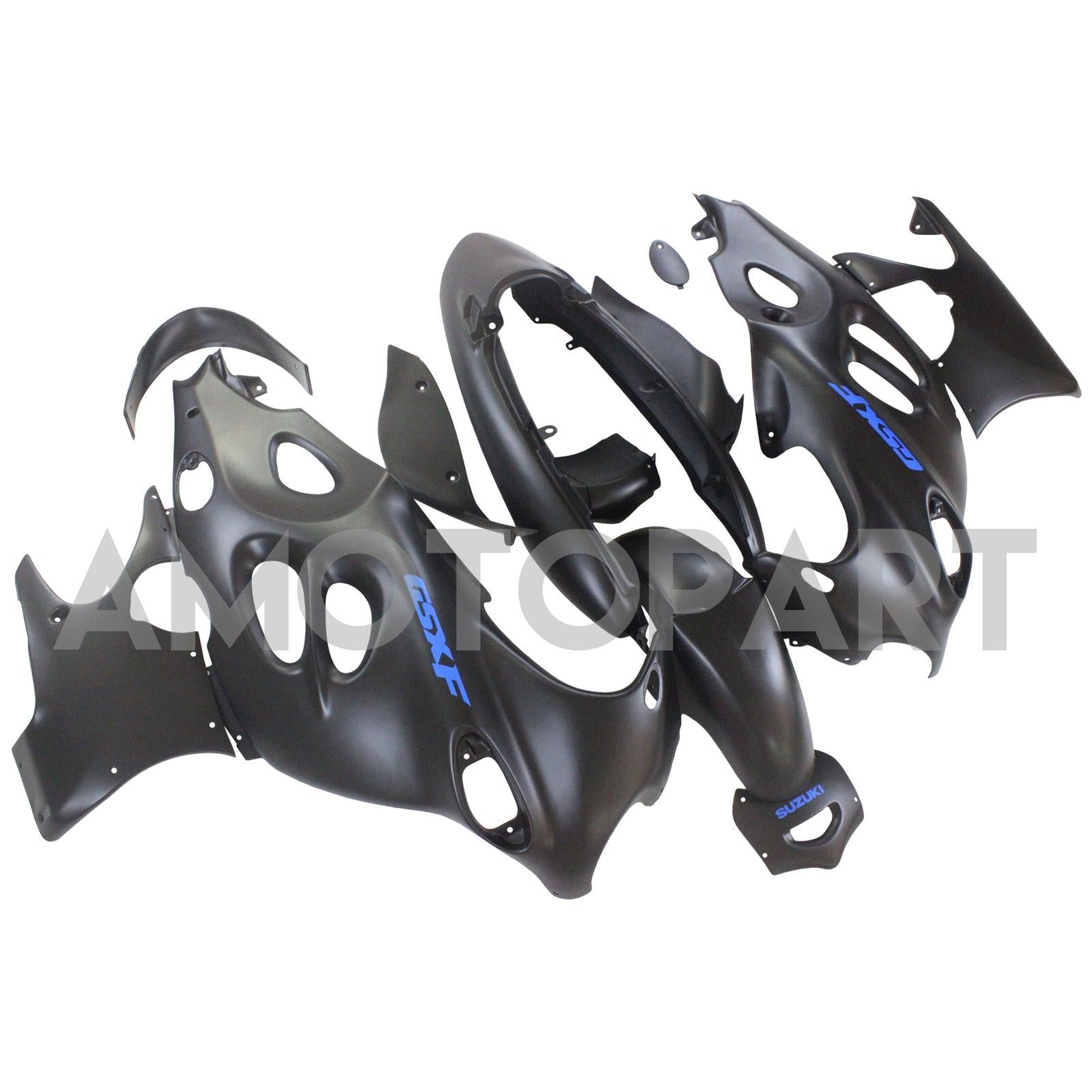 Amotopart Suzuki 2003-2006 Katana GSXF600/750 Black with Blue Logo Fairing Kit