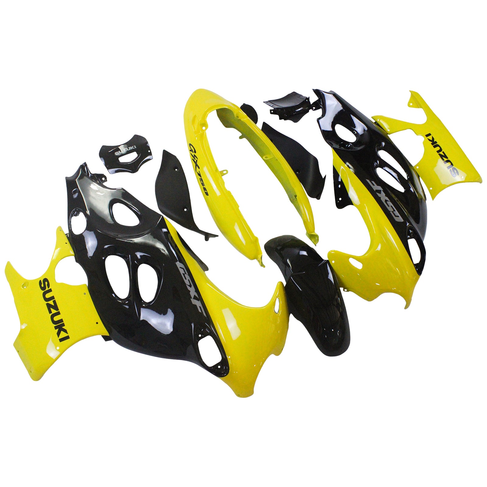 Amotopart 2003-2006 Suzuki Katana GSXF600/750 Fairing Black&Yellow Kit