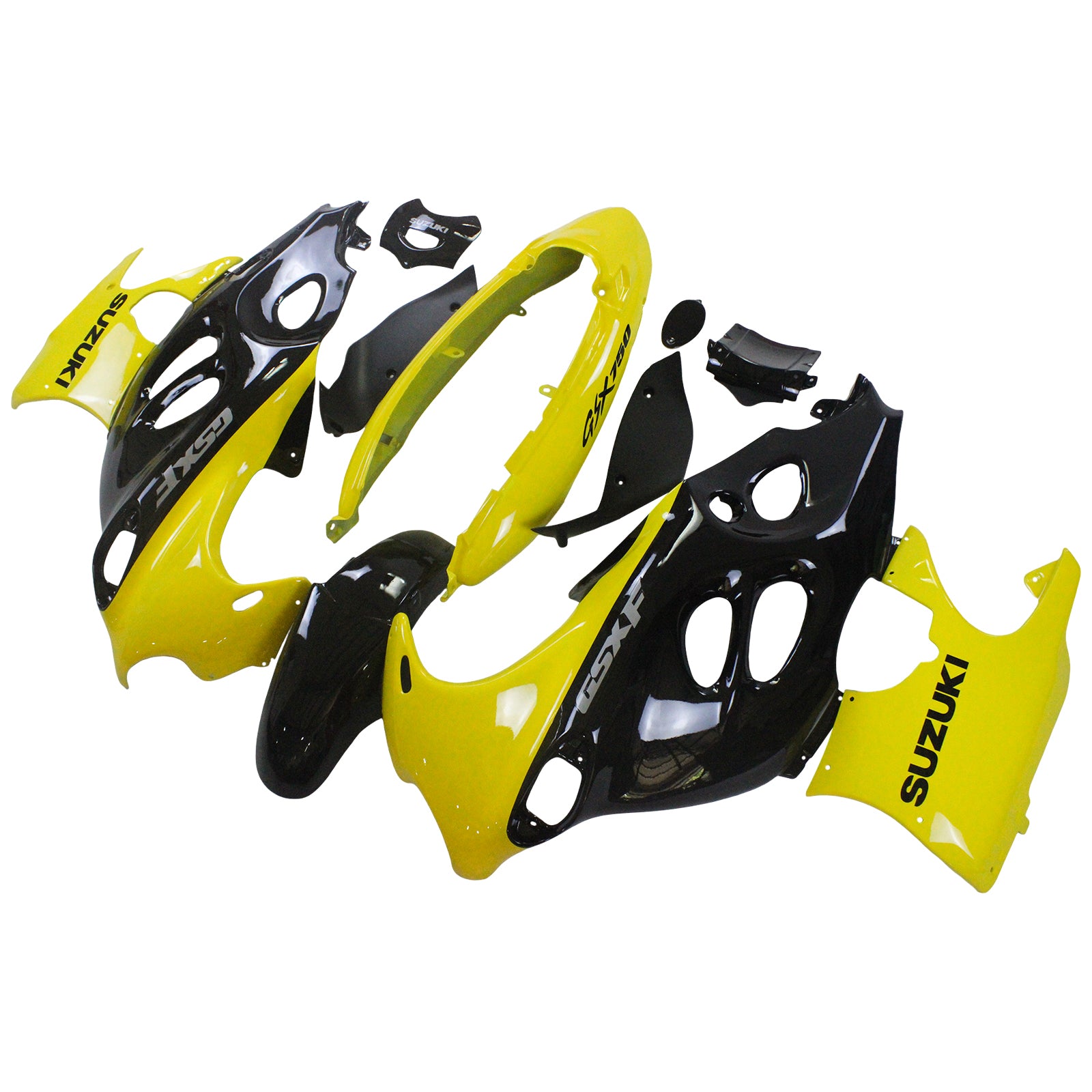 Amotopart 1998-2006 Suzuki Katana GSXF600/750 Fairing Black&Yellow Kit