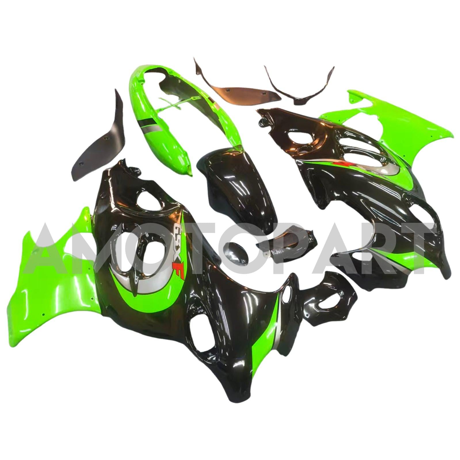 Amotopart 2003-2006 Suzuki Katana GSX600F GSX750F Green&Black Fairing Kit
