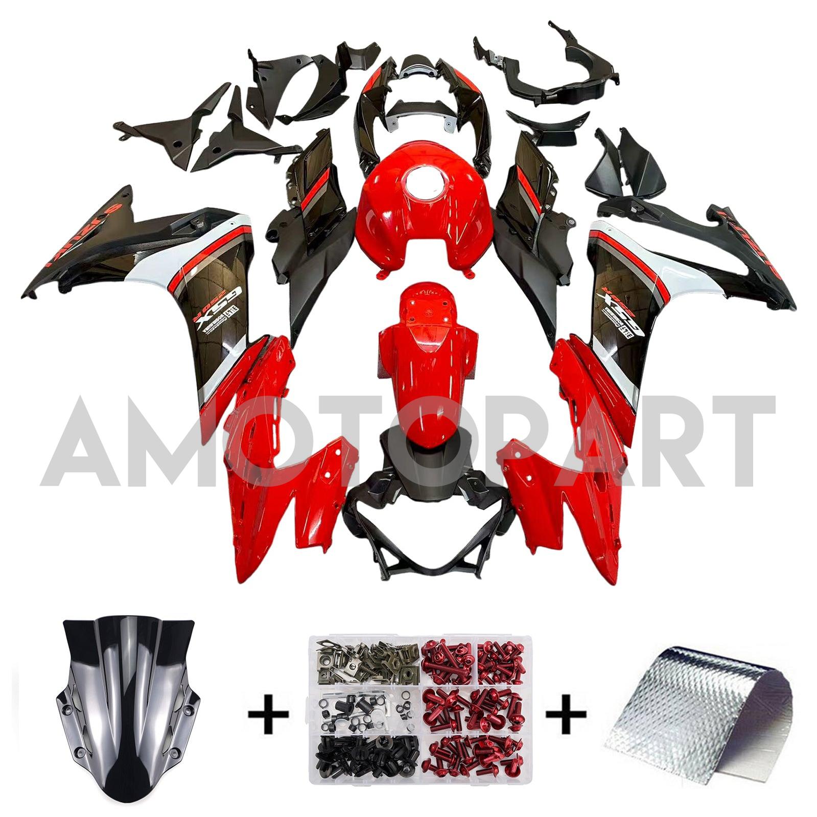 Amotopart 2017-2020 スズキ GSX250R フェアリング レッド&ブラックキット