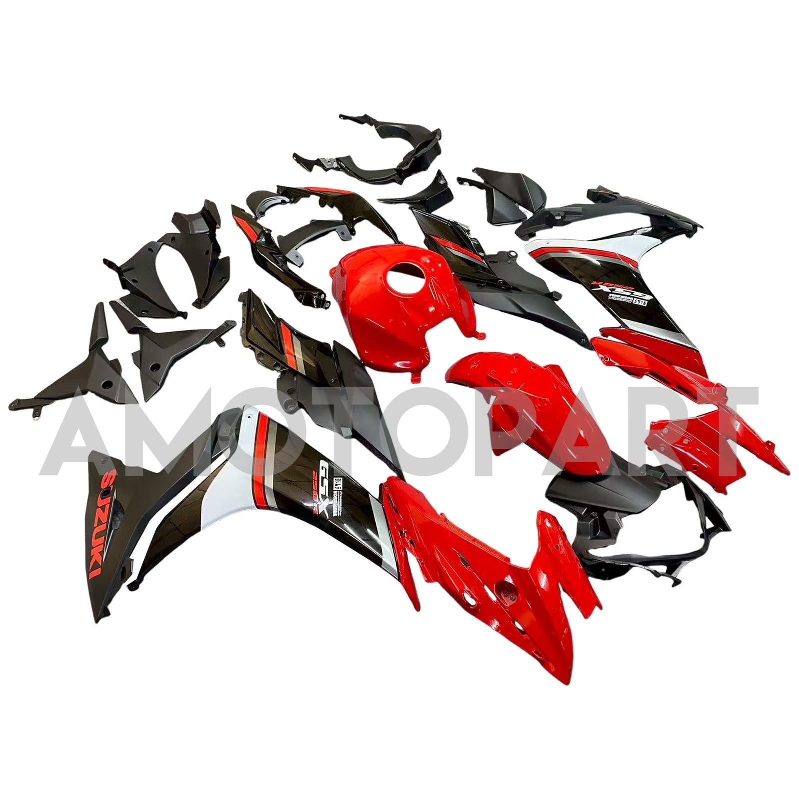 Amotopart 2017-2020 スズキ GSX250R フェアリング レッド&ブラックキット