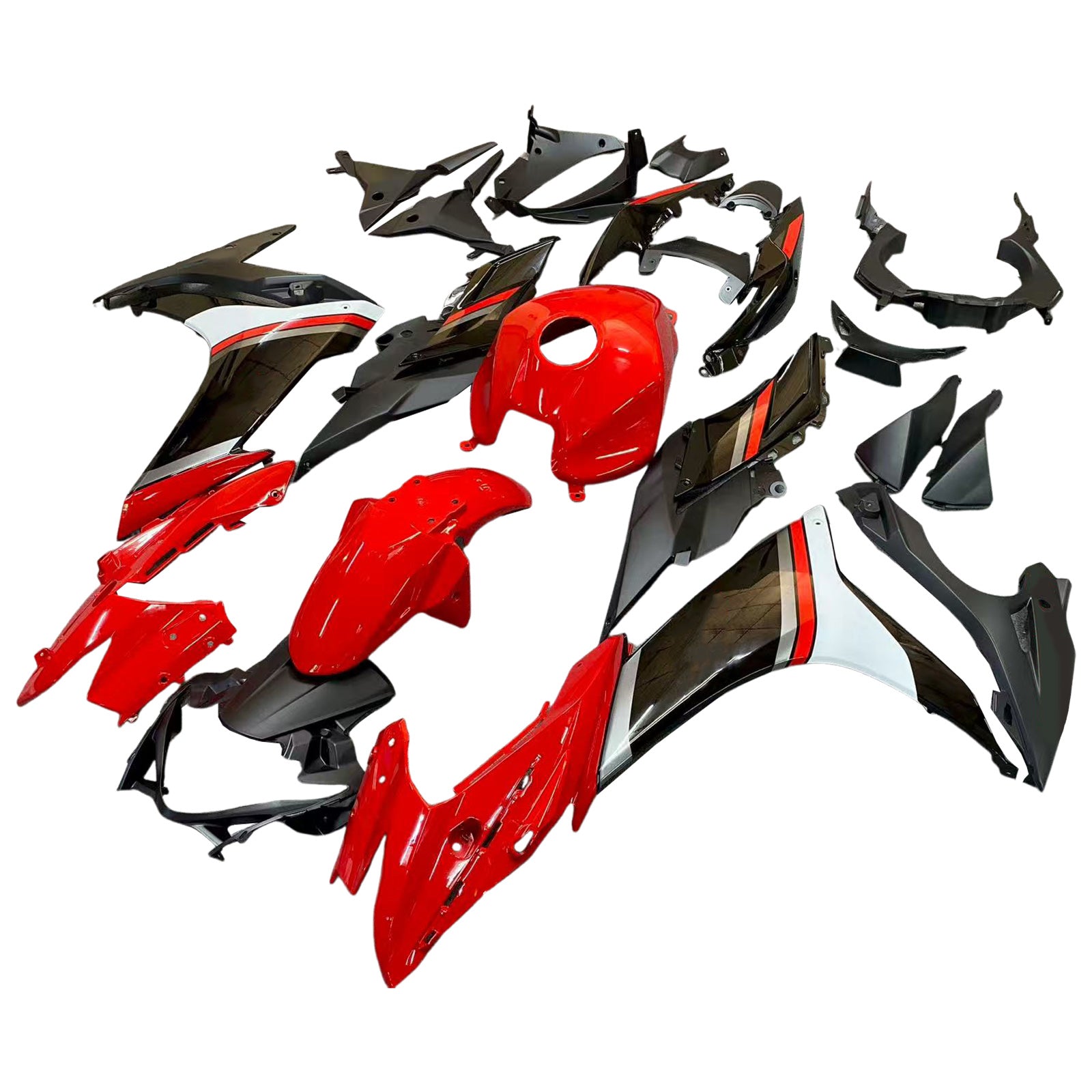 Amotopart 2017-2020 Suzuki GSX250R Fairing Red&Black Kit