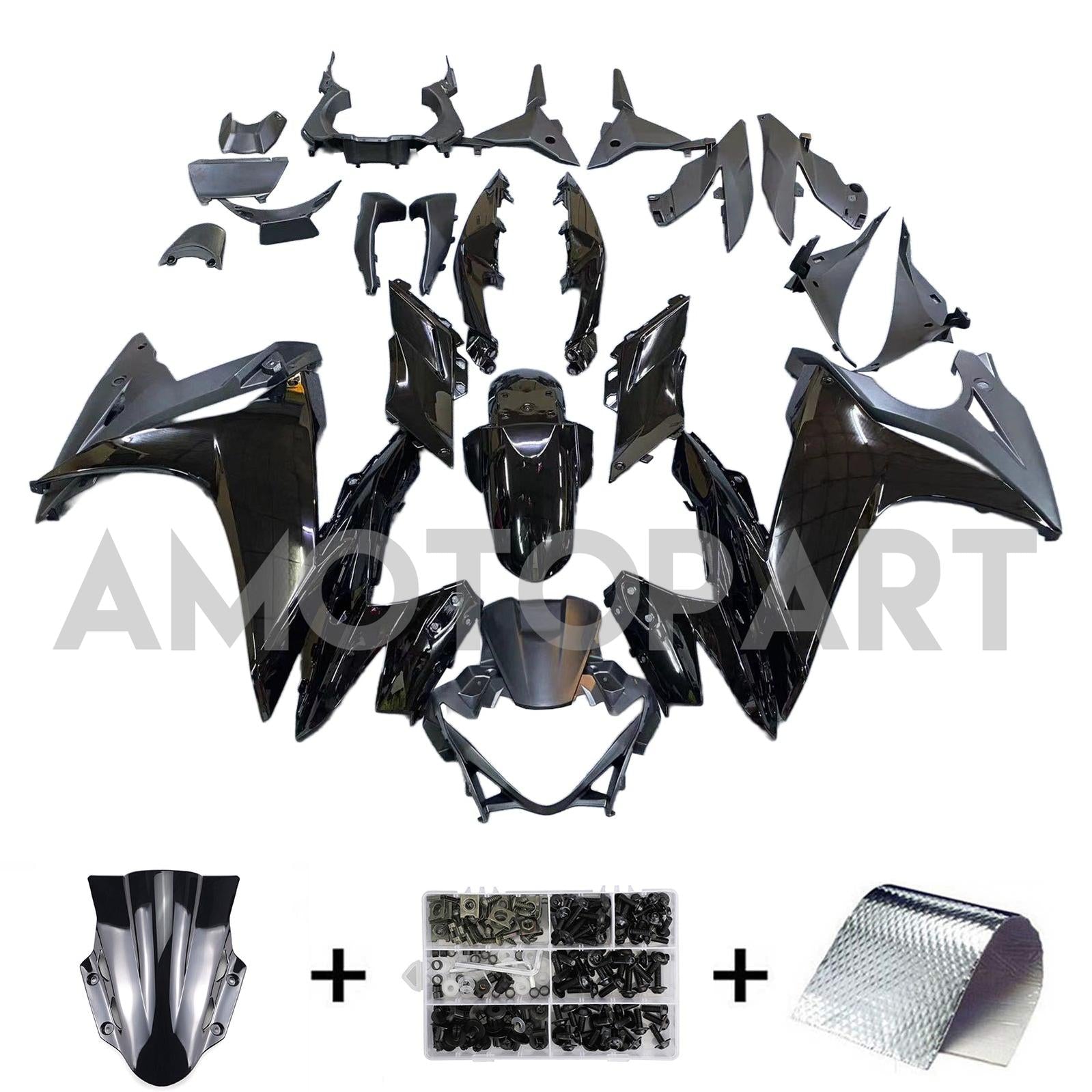 Amotopart 2017-2020 GSX250R Suzuki Black Fairing Kit