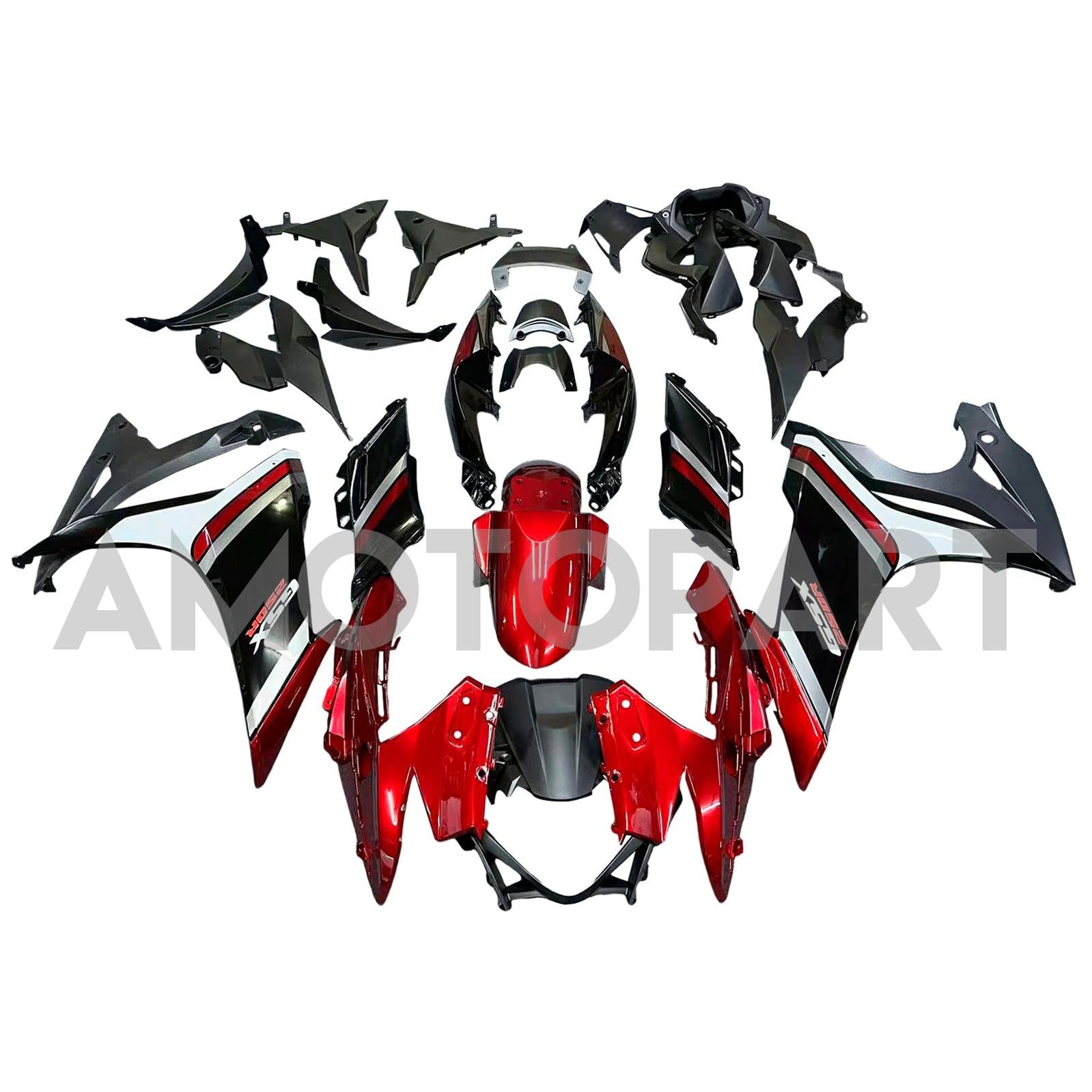 Amotopart 2017-2020 GSX250R Suzuki Red&Black Fairing Kit