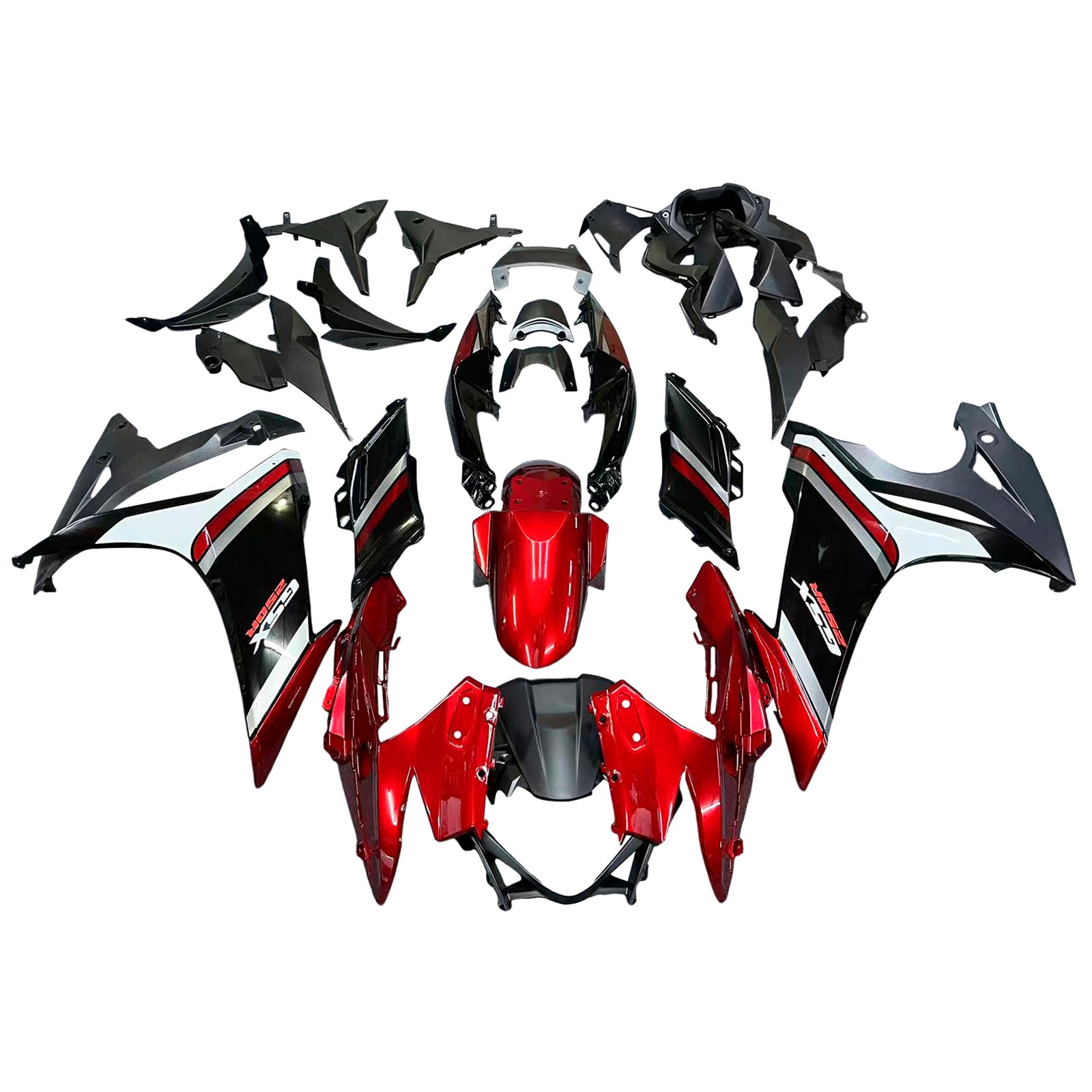 Amotopart 2017-2020 GSX250R Suzuki Red&Black Fairing Kit